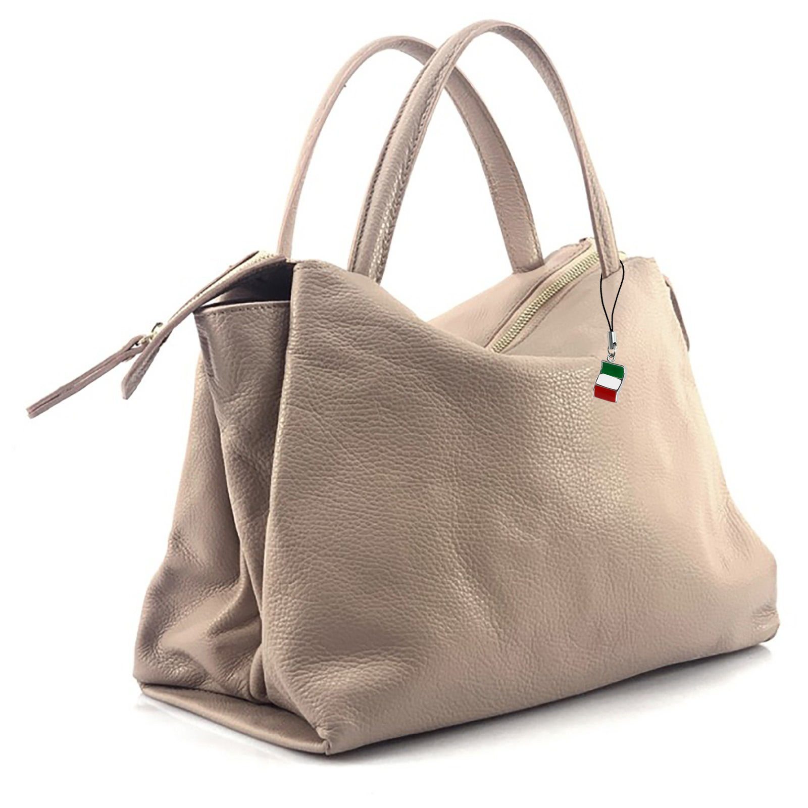 FLORENCE Umhängetasche Florence Umhängetasche Damen Handtasche (Umhängetasche), Damen Leder Umhängetasche, rosa ca. 35cm