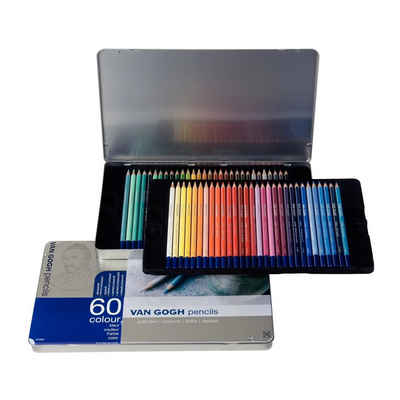 Talens Buntstift Van Gogh Pencil Komplett-Set 60 Buntstifte, (60-tlg), im Metalletui