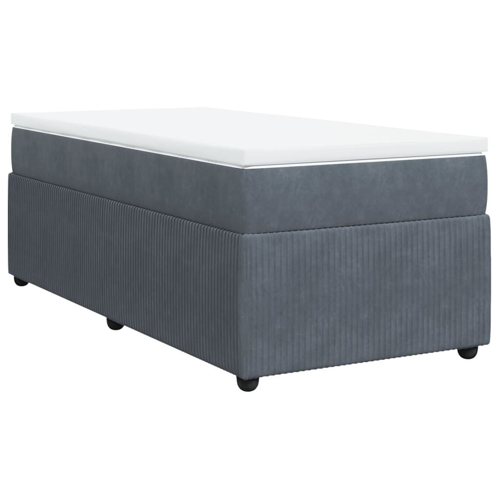 vidaXL Bett Boxspringbett mit Matratze Dunkelgrau günstig online kaufen