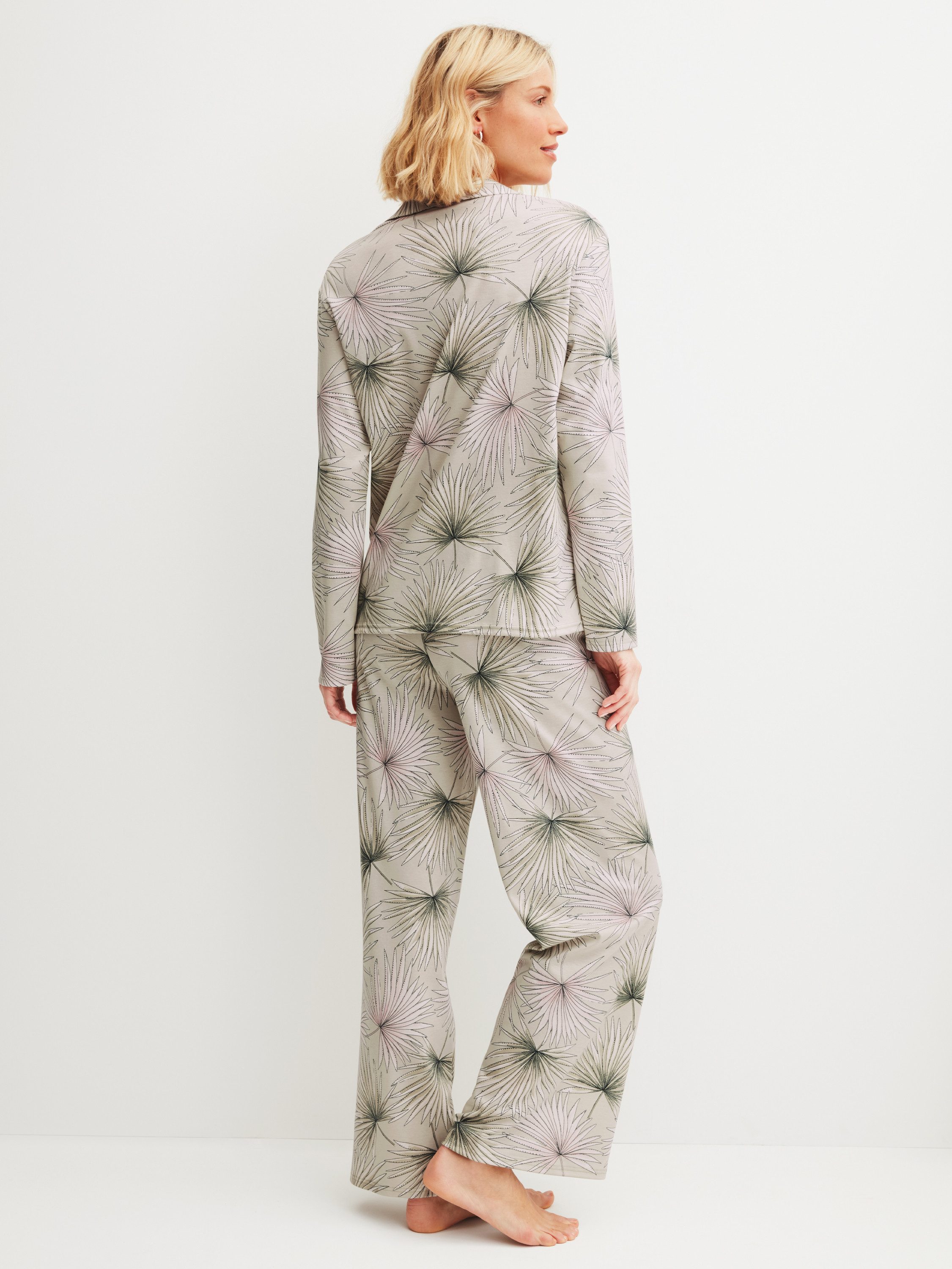 CALIDA Pyjama Botanic Dreams Damen (2 tlg) aus 100% hochwertiger Baumwolle
