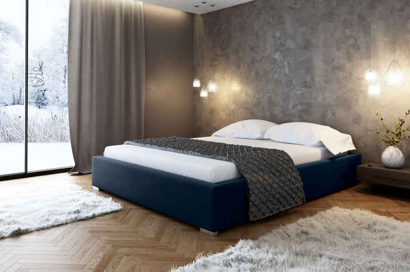 Stylefy Polsterbett Leo (Schlafzimmerbett, Bett), 120/140/160/180/200 x 200 cm, mit Bettkasten, mit Lattenrost