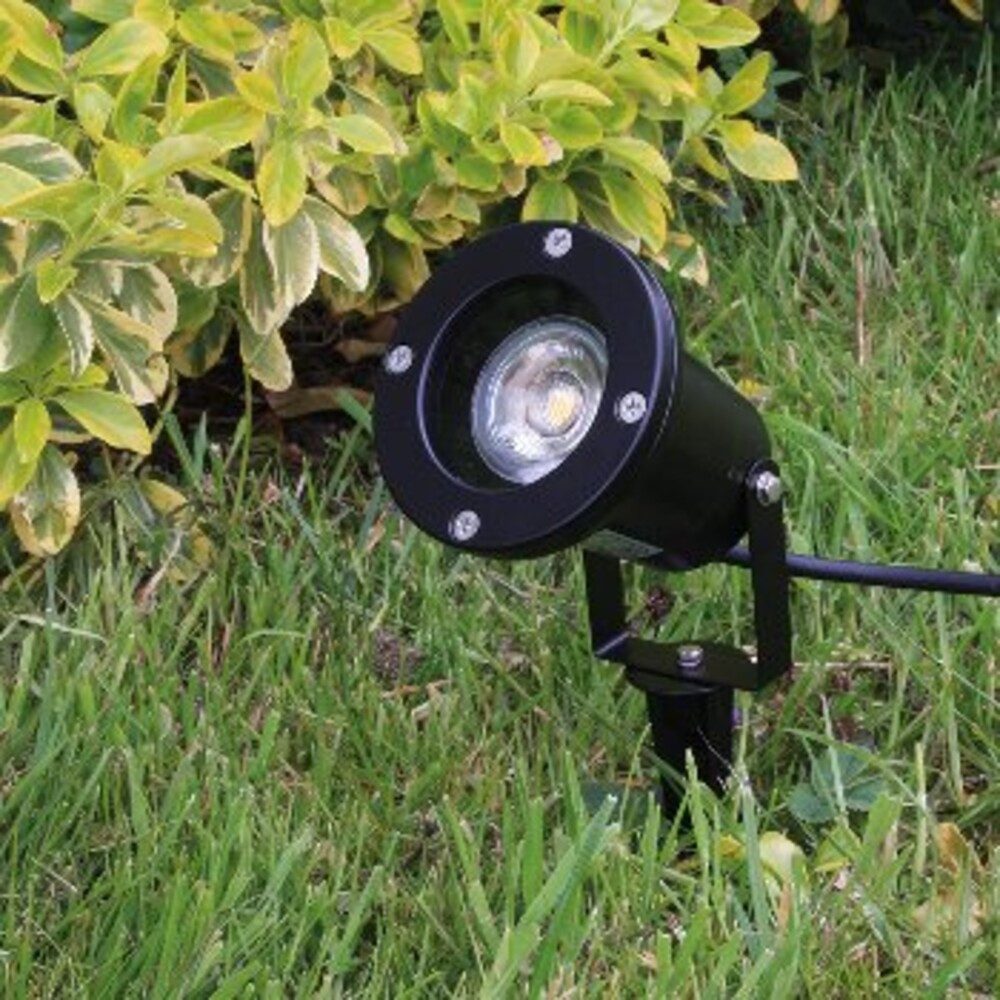 Gartenleuchte schwarz, Aufbau, 35W, GU10