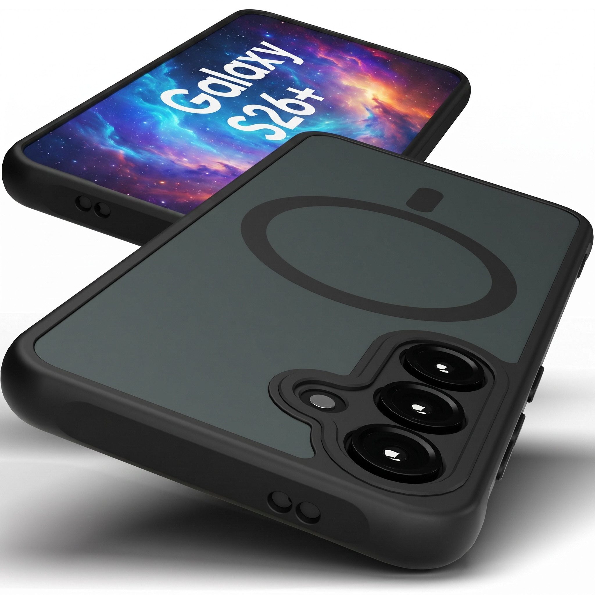 GreenHec Handyhülle Hülle Samsung S26 S25 S24 S23 S22 + Ultra FE MagSafe Case Magnet Black, Schwarz Cover Magnetische Schutz HandyHülle für Galaxy Ultra Plus EDGE
