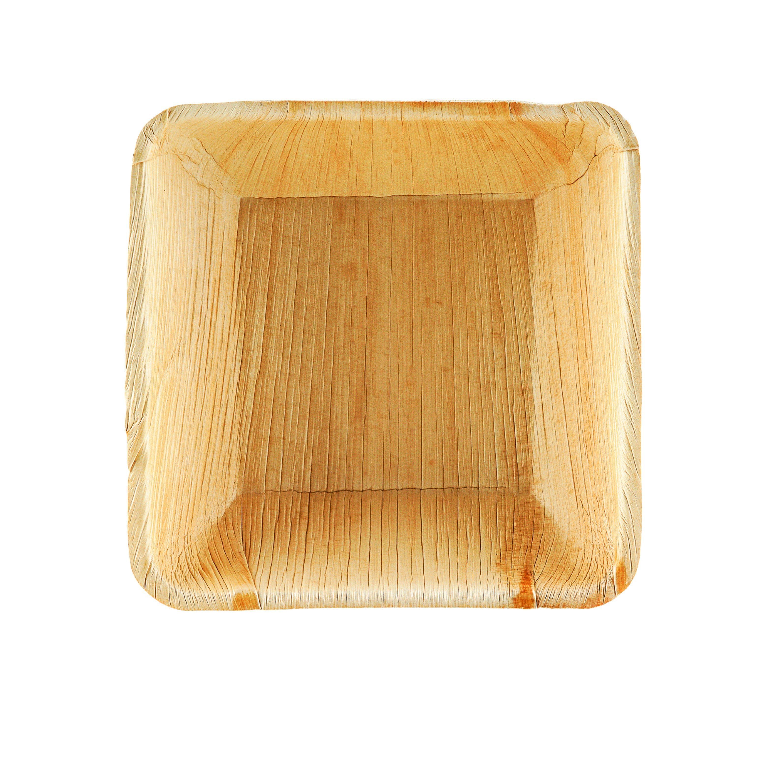 wisefood Одноразовые тарелки Palmblatt Тарелки quadratisch tief 10x10cm, (25 St)