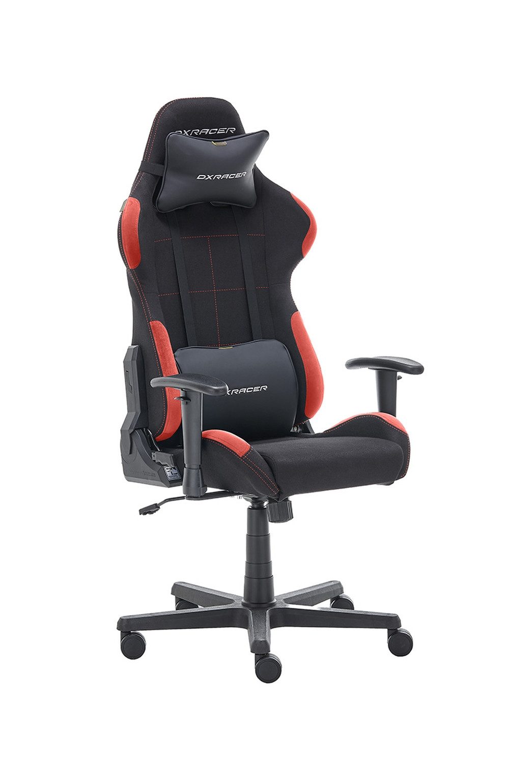 Gaming-Stuhl Armlehnen, Kopfpolster, Wippfunktion, schwarz/rot - 65x121x65cm B/H/T