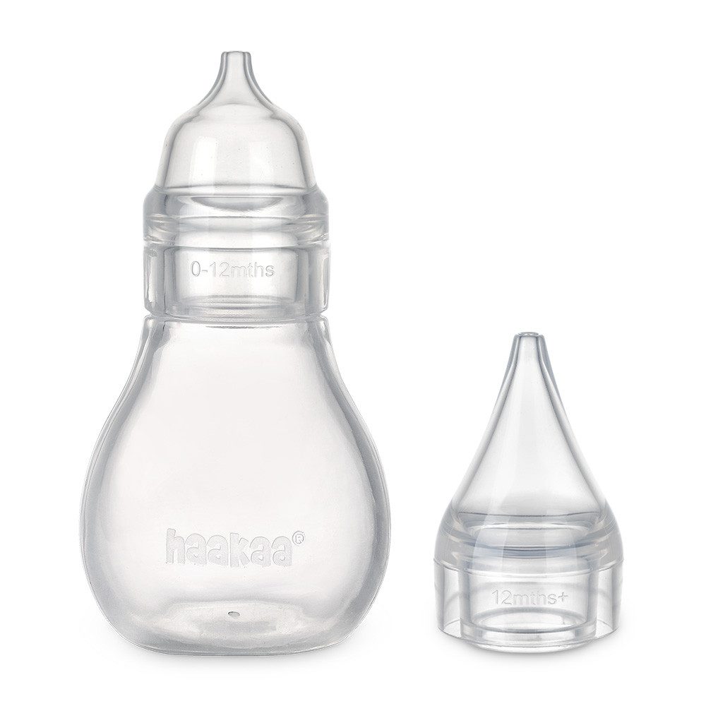 Haakaa Nasensauger Nasensauger Easy-Squeezy - 2 Aufsätze, lebensmittelechtes Silikon, 1-tlg., Frei von BPA, PVC und Phthalaten