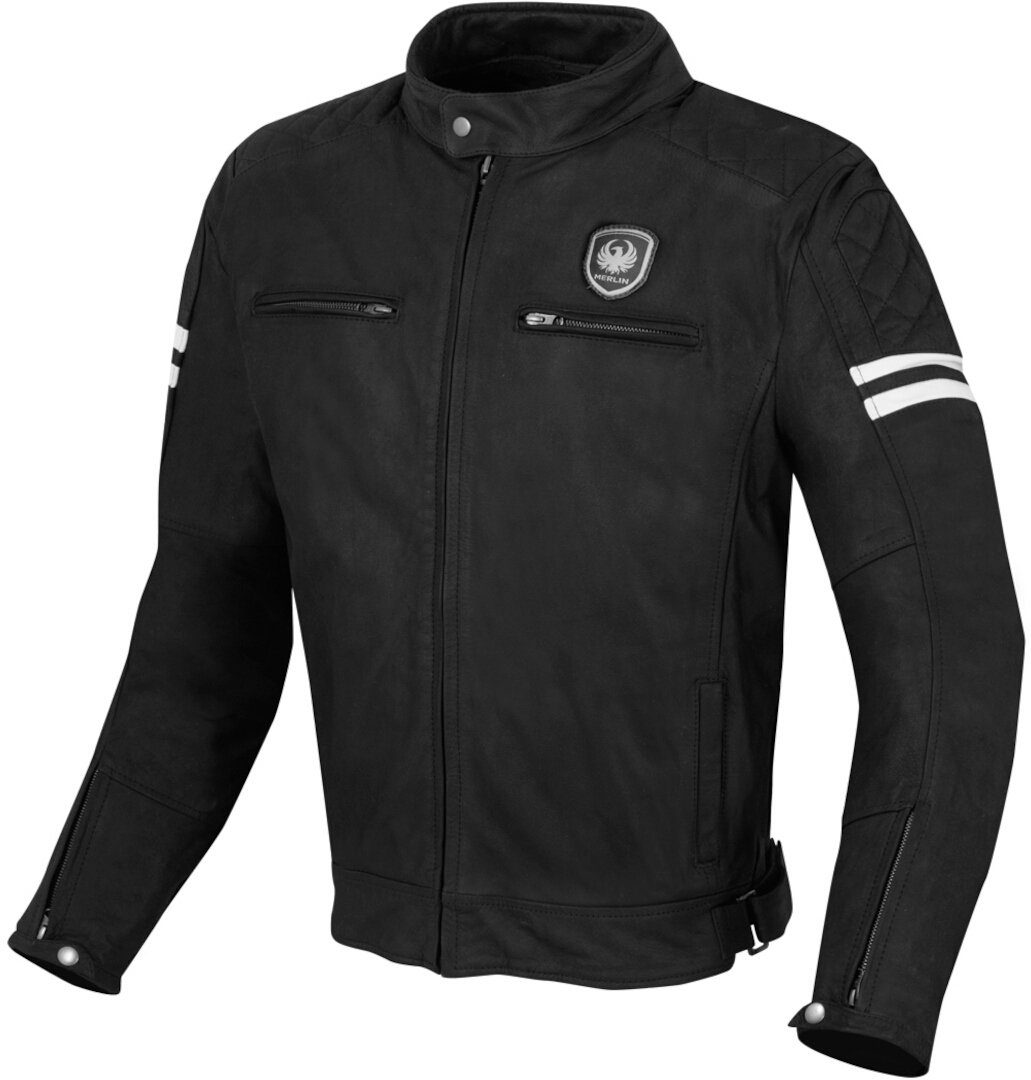 Merlin Motorradjacke Hixon Heritage Motorrad Lederjacke Black