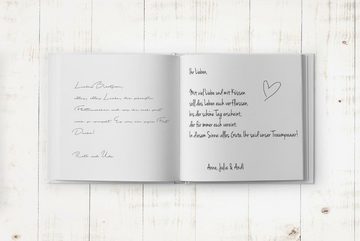 bigdaygraphix Notizbuch Eleganzquadrat 22x22cm: Leeres Gästebuch, Exklusives Design für stilvolle Erinnerungen.