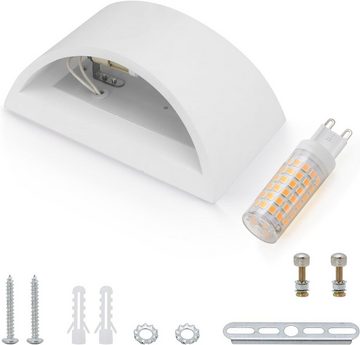 TLGREEN LED Wandleuchte 9W Wandleuchte aus Gips, Dekorative Wandleuchte, warmweiß, 3000 K