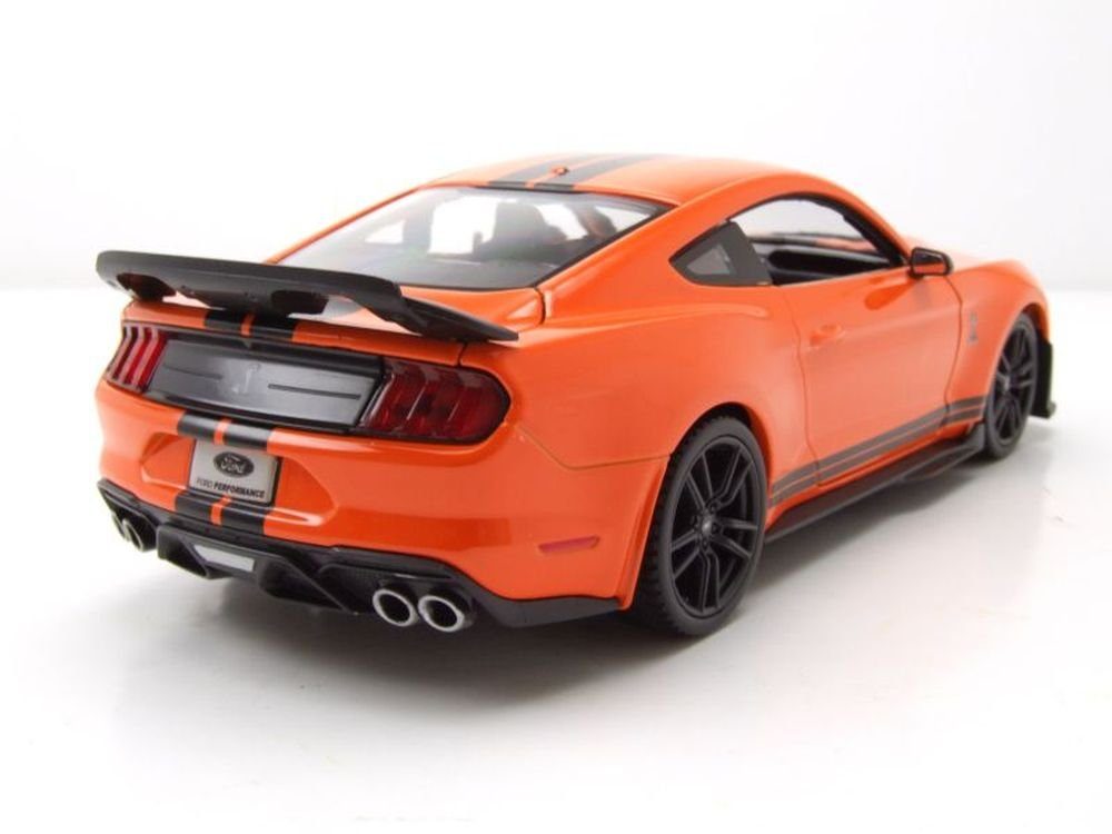 Maisto® Modellauto Ford Shelby Mustang GT500 2020 orange schwarz, Maßstab 1:24