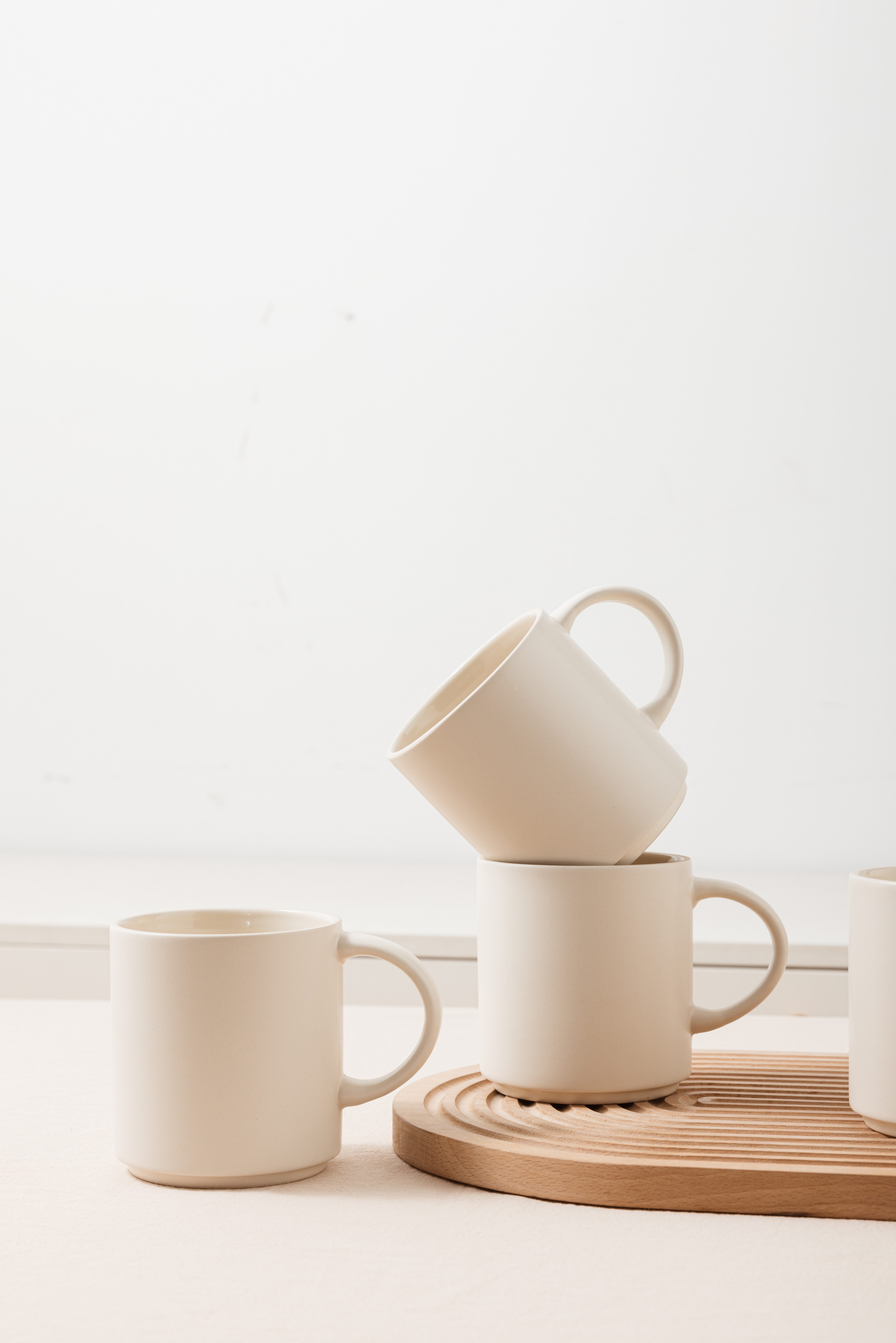 OTTO home Becher Kaffeebecher Ylvii, 6er Set, 6-tlg., Steinzeug, spülmaschinenfest und mikrowellengeeignet, 350 ml – Bild 3 von 5