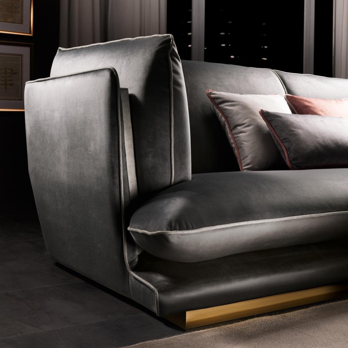 JVmoebel Ecksofa Schwarzes Sofa Luxus Wohnlandschaft in L-Form Made Europe Arredoclassic, Couch