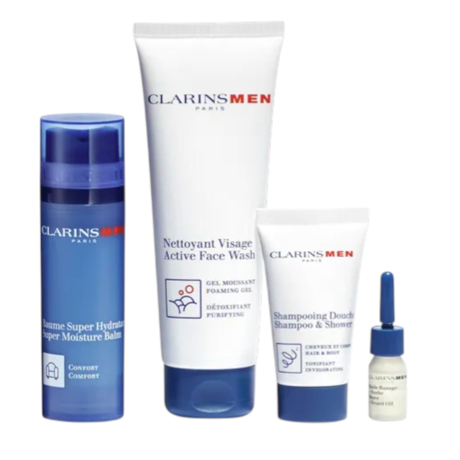 Clarins Gesichtspflege-Set CLARINS Men Care-Set, 4-tlg.