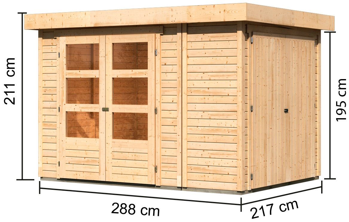 BxT: Karibu 2, Gartenhaus 317x238 Retola cm