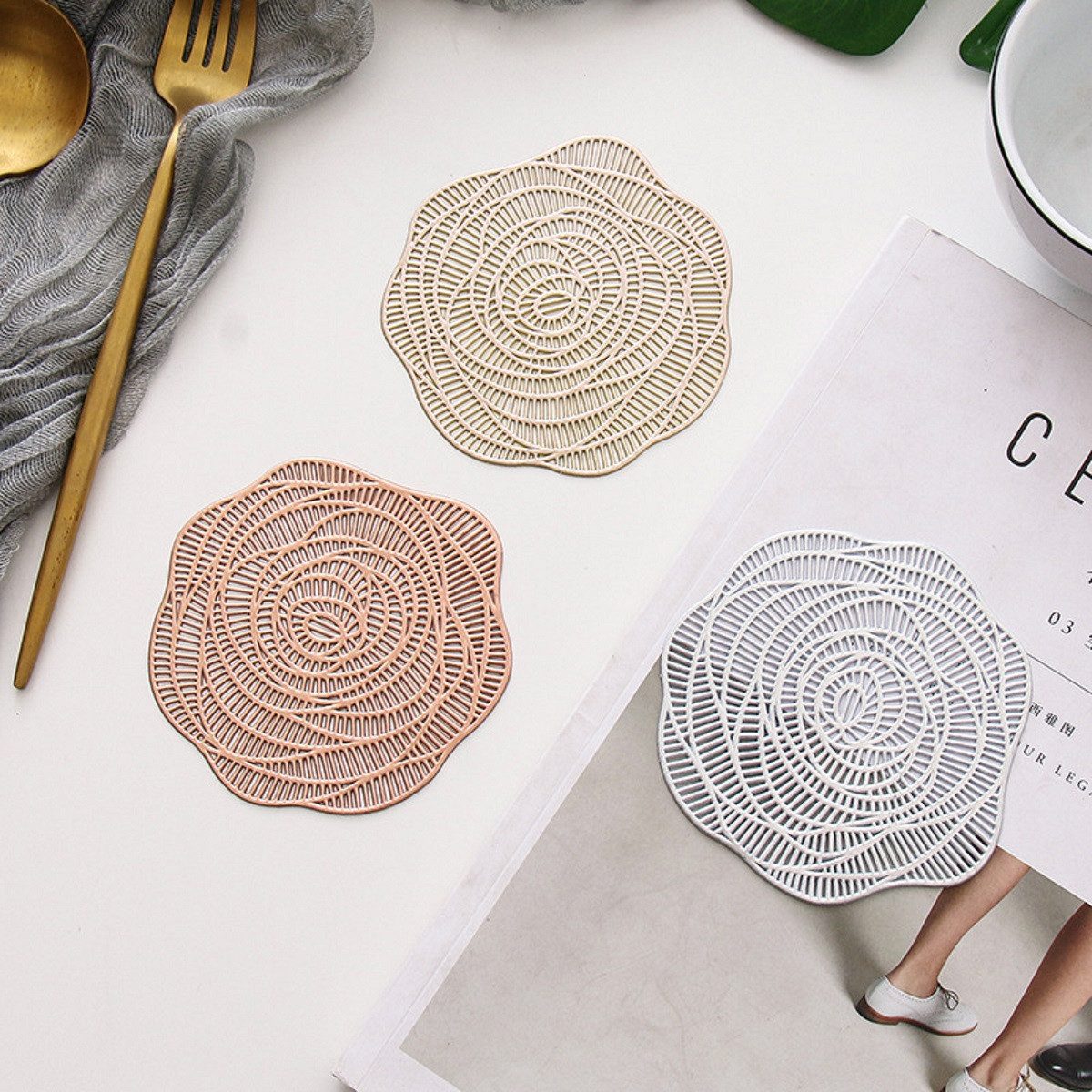BYSURE Platzset, 6er Set runde Kaffeeuntersetzer günstig online kaufen