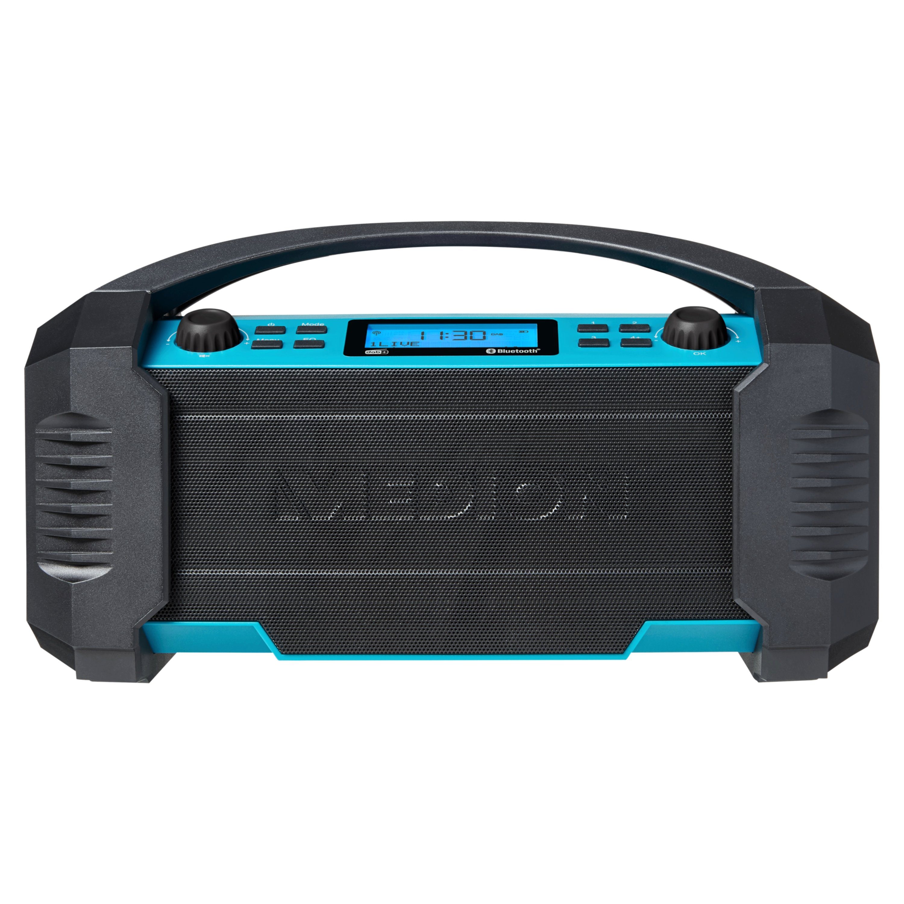 Akku MW/UKW, E66050 (AM/FM, Baustellenradio Medion® RMS W, DAB+/PLL Li-Ion DAB+, 5.0 blau MD43320) 15 15W Bluetooth