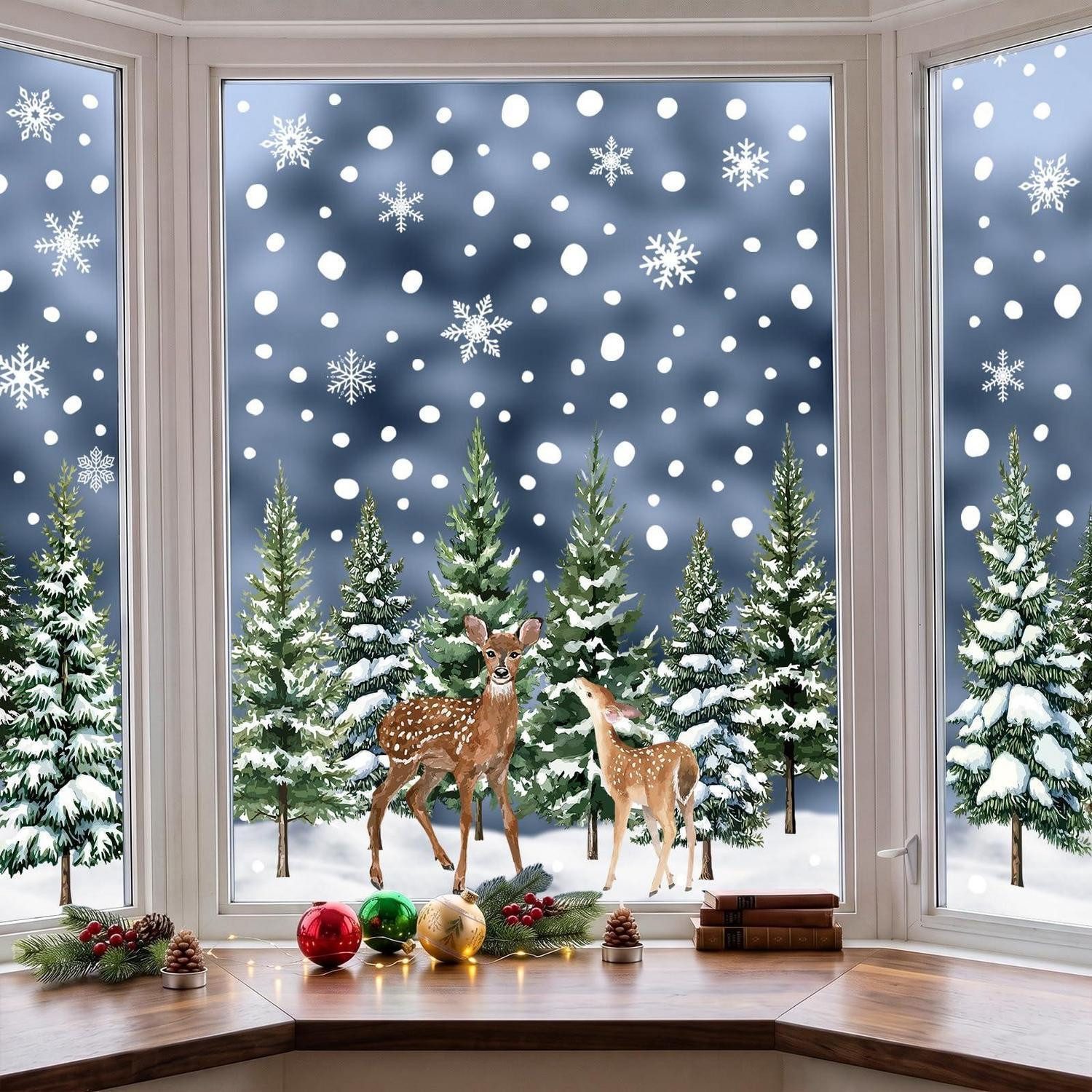 LuxusKollektion Fensterbild Fenstersticker Weihnachten bunte Motive 253 Teile