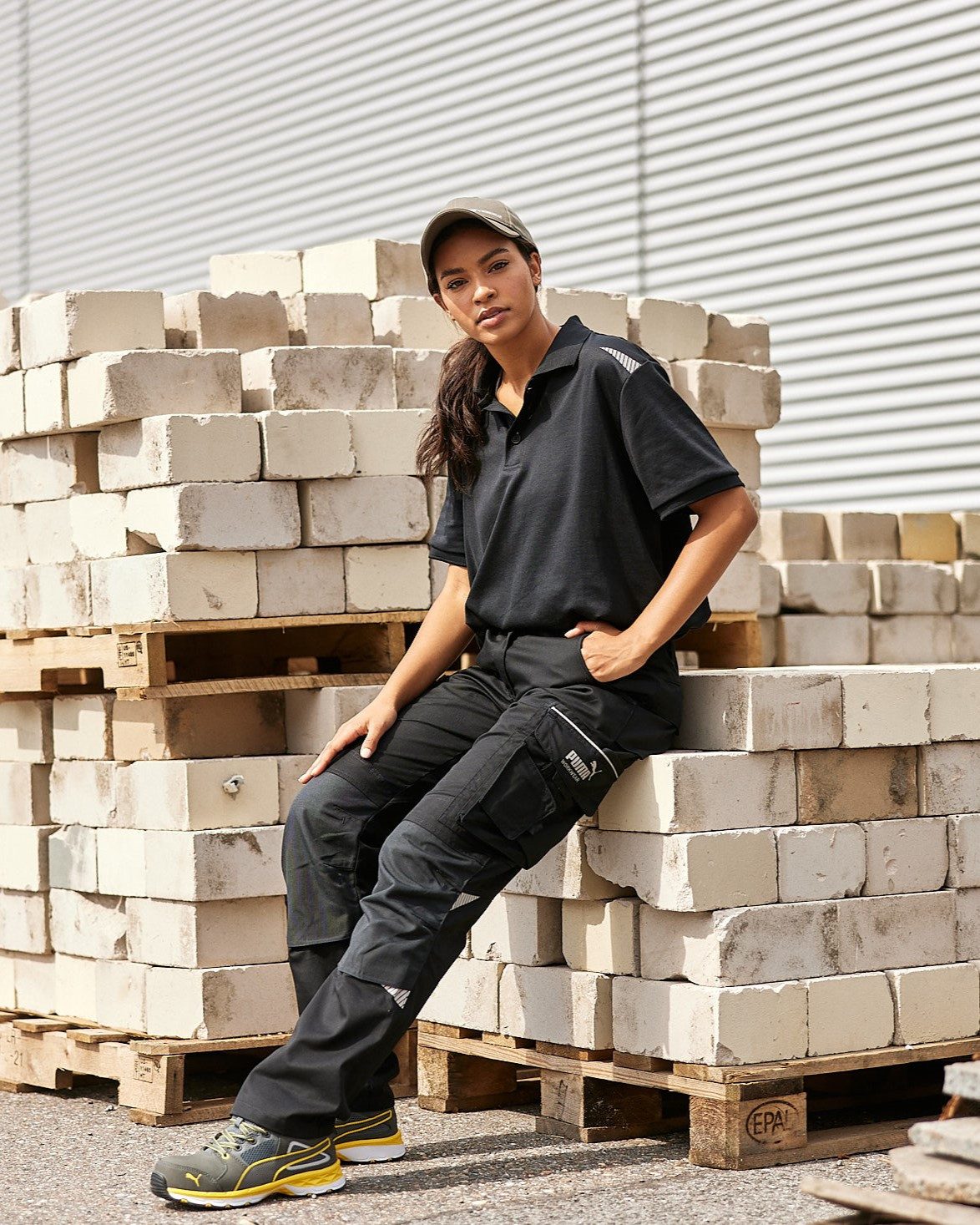 PUMA Workwear Arbeitshose für Damen - Arbeitshose mit elastischem Bund - Precision X Robustes Nylon Gewebe - Verstärkte Nähte & Kniepartien - Viele Taschen