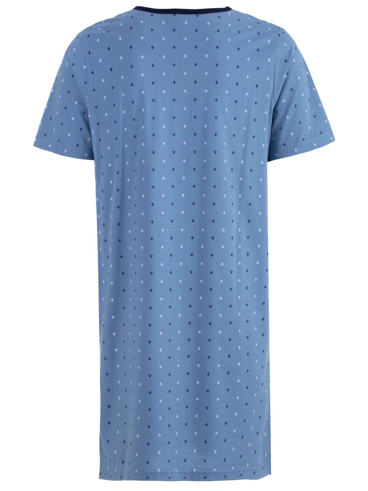 Kurzarm Nachthemd - Blatt Henry Nachthemd Terre blau