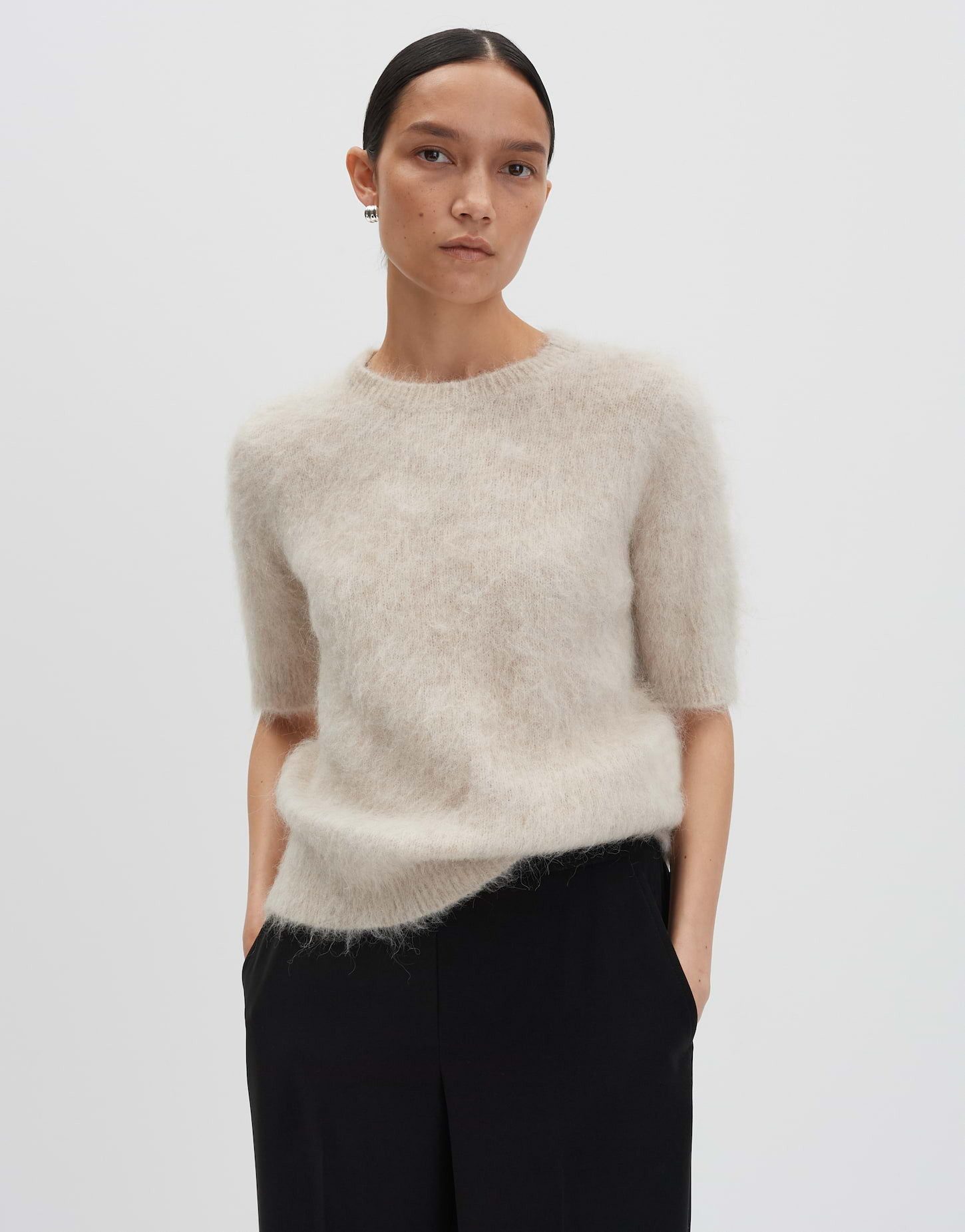 someday Kurzarmpullover TUOMI Regular Kurzarmpullover aus Alpakamix normale günstig online kaufen