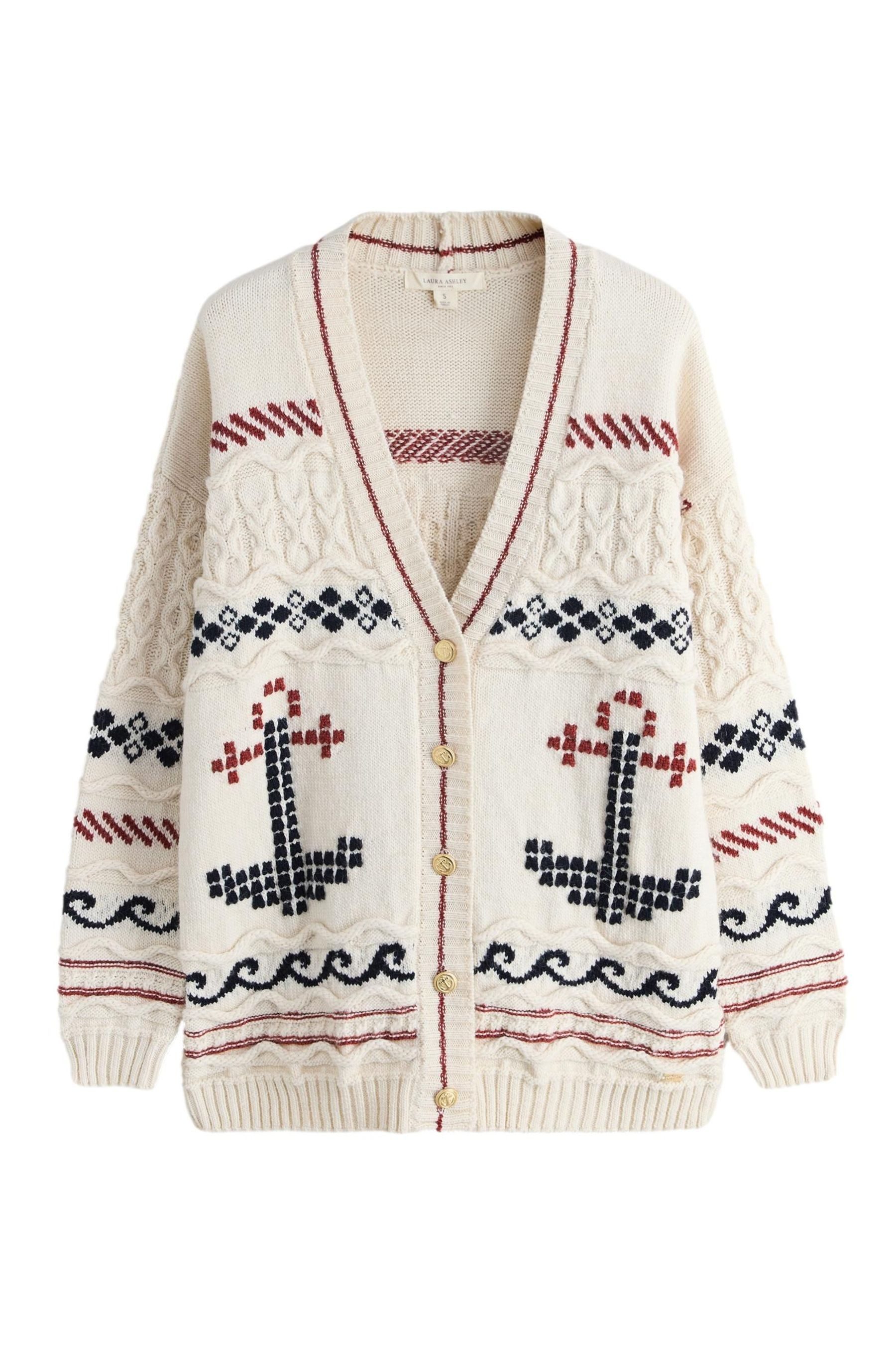 Strickjacke Laura Ashley Strickjacke mit Anker