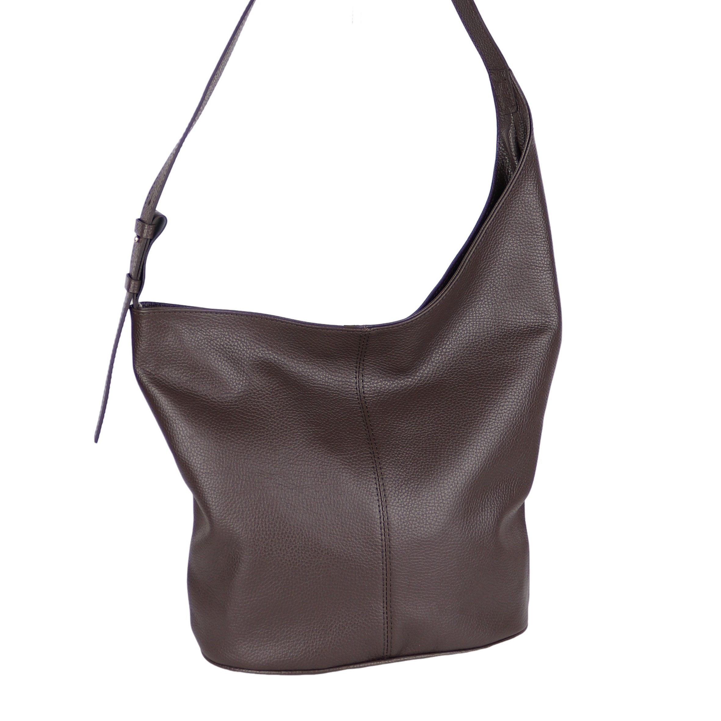 MIRROSI Shopper Aus Echtleder; Made in Itlay Beuteltasche, Tragetasche (35x30x15cm) mit viel Stauraum