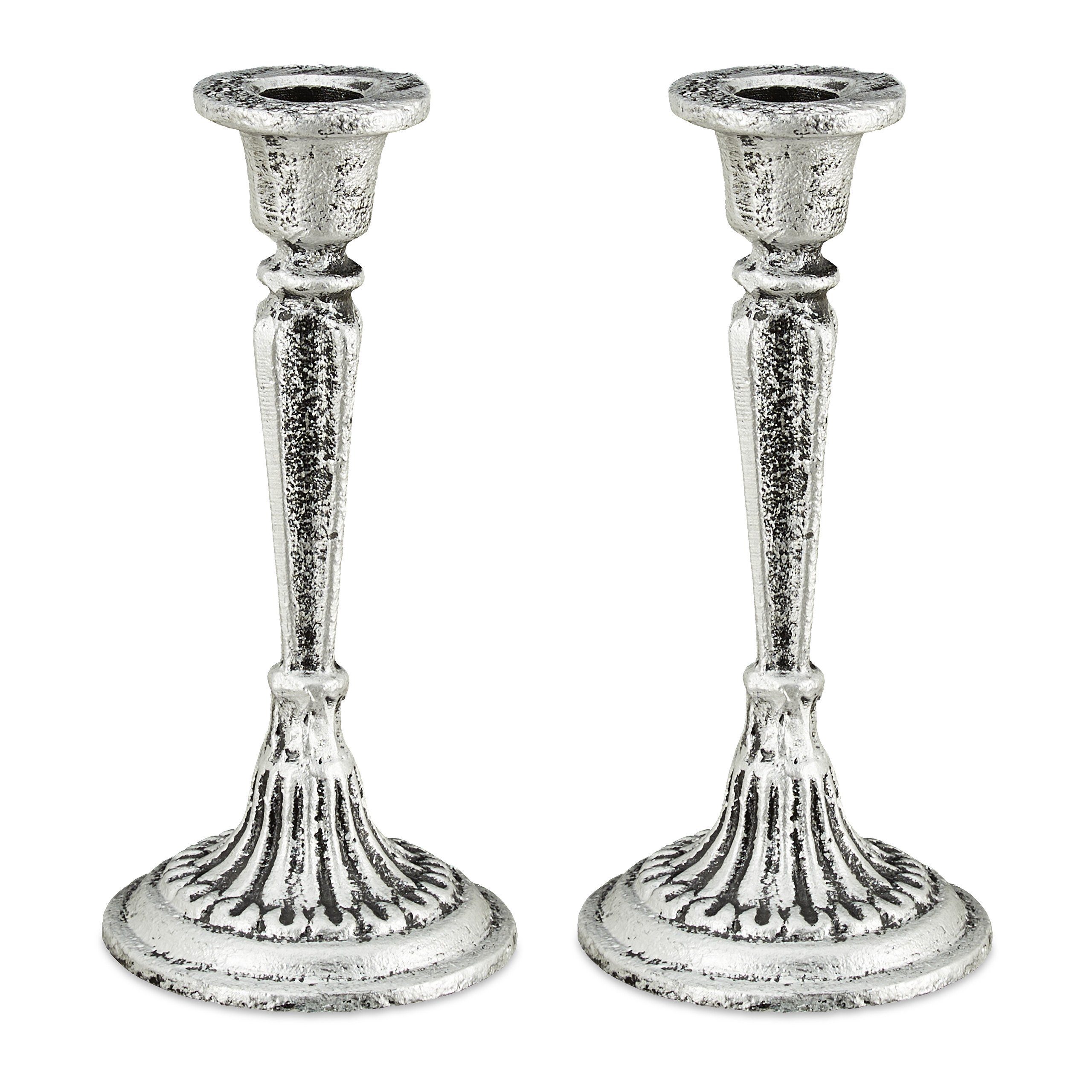 relaxdays Свічник 2 x Свічник Vintage silber