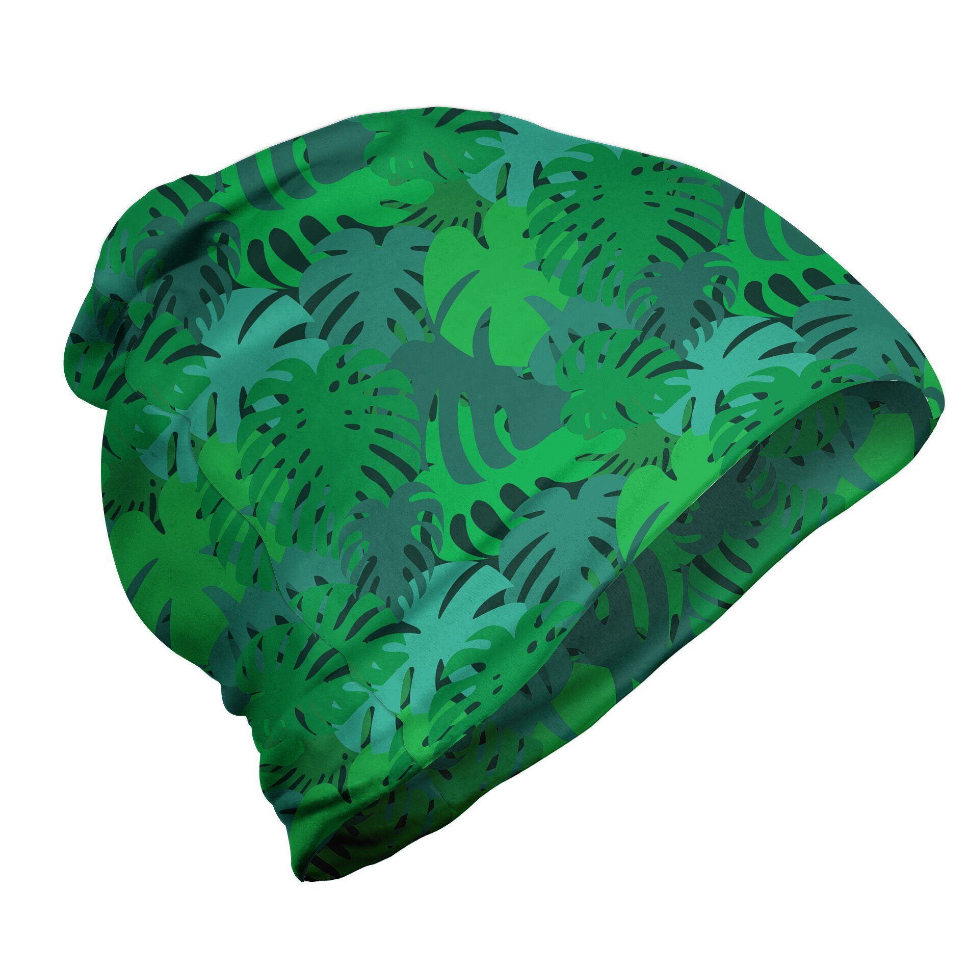 Abakuhaus Beanie Wandern im Freien Philodendron Exotische Monochrome Blatt