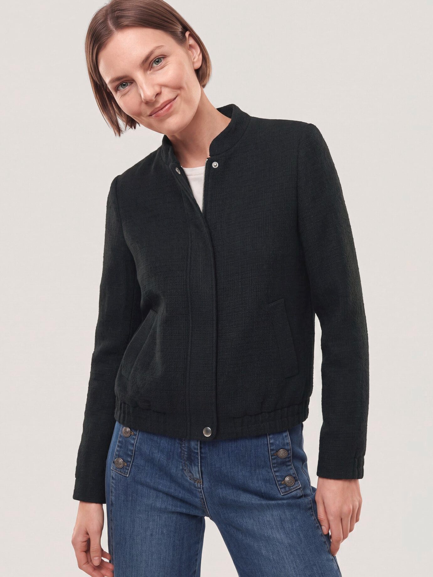 Walbusch Blouson Damen Blouson aus Boucle Stehkragen, modisch, atmungsaktiv – Bild 3 von 4