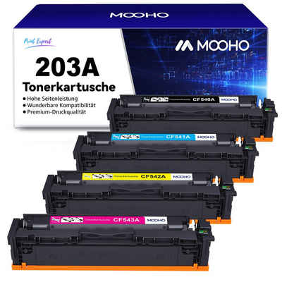 MOOHO Tonerpatrone für HP 203X 203A CF540X CF540A M280nw M281fdw, (M254dw/dn/nw Drucker)
