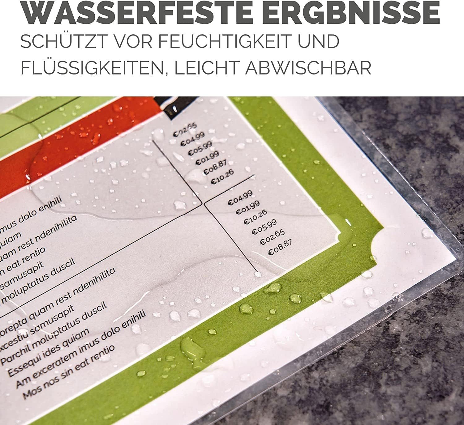 MK Vertriebs KG Schutzfolie 100 Laminierfolien DIN A3/A4/A5/A6, 80/100/125/175/250 mic, Ausführung wählbar