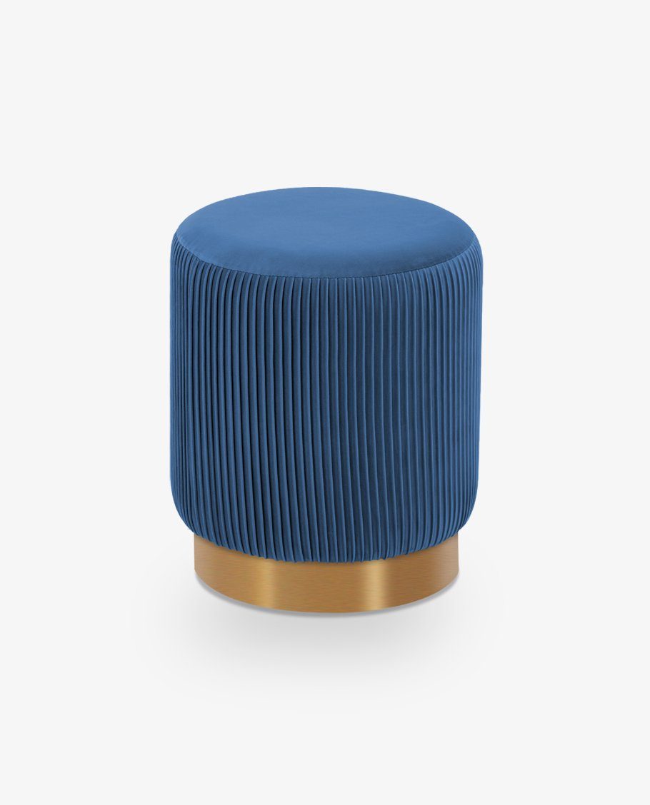 Duhome Hocker, Sitzhocker Rund Samt Stoff Polsterhocker Schminkhocker