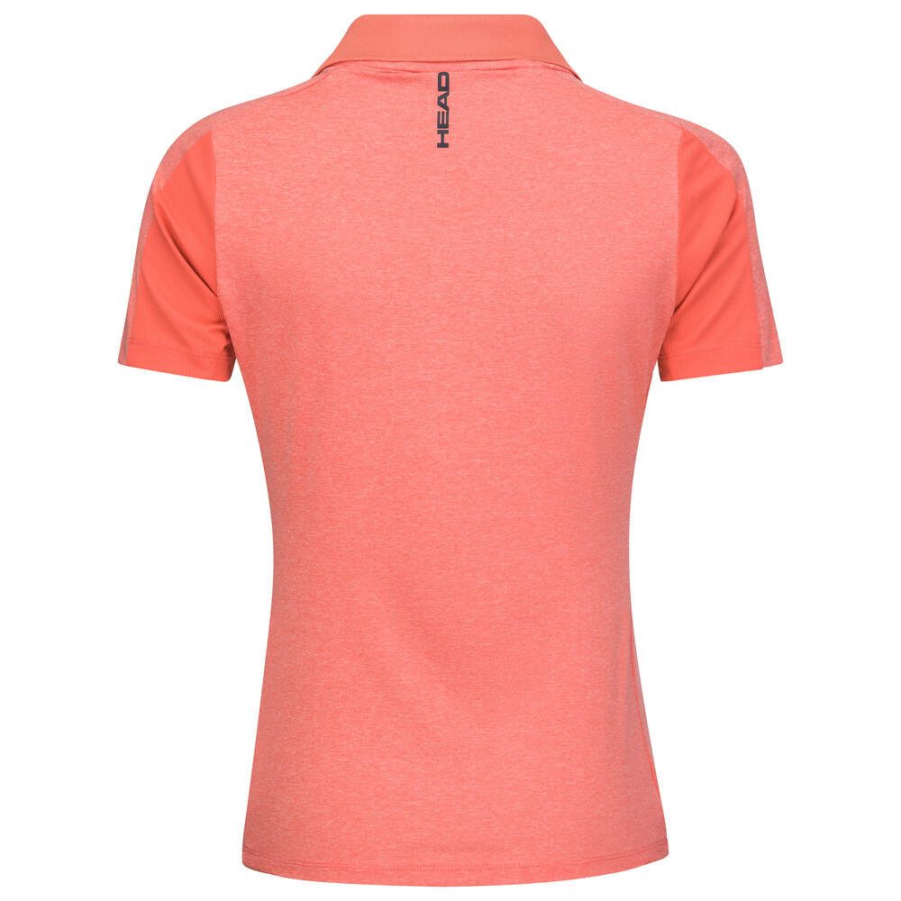 Head Poloshirt Tennis-Padel Tech (atmungsaktiv, schnell trocknend) korallrot Damen