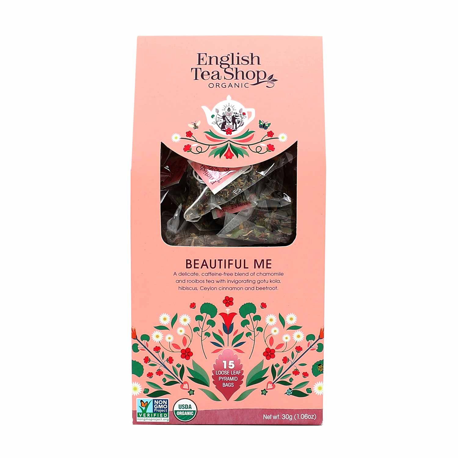 English Tea Shop Tee Beautiful Me, BIO, 15 Pyramiden-Beutel in Papierbox