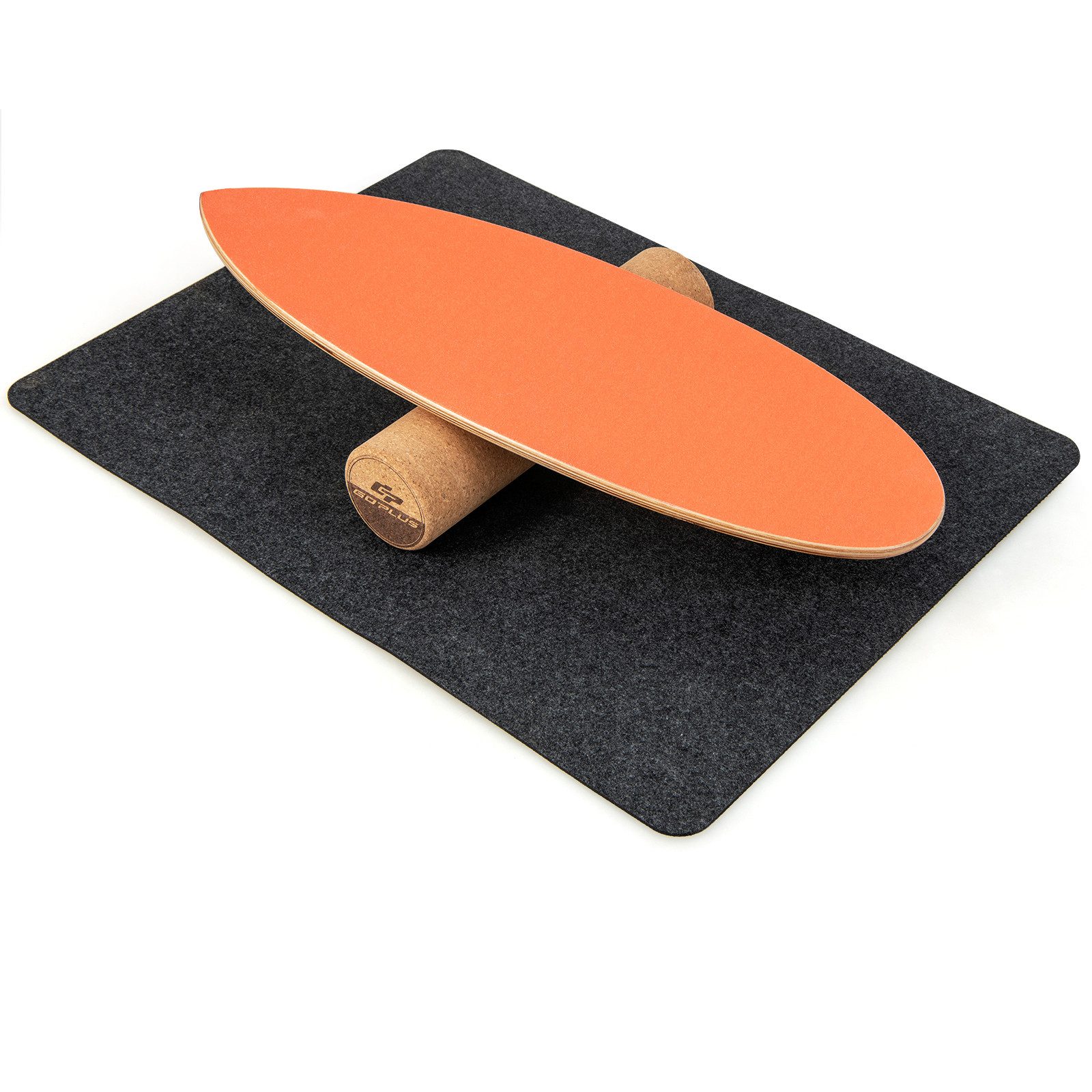 COSTWAY Balanceboard, aus Holz, für zuhause, inkl. Korkrolle, bis 227kg