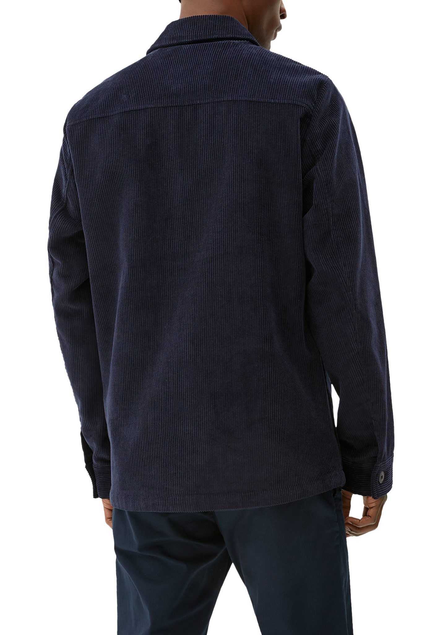 s.Oliver blue Cord Overshirt aus Outdoorjacke dark