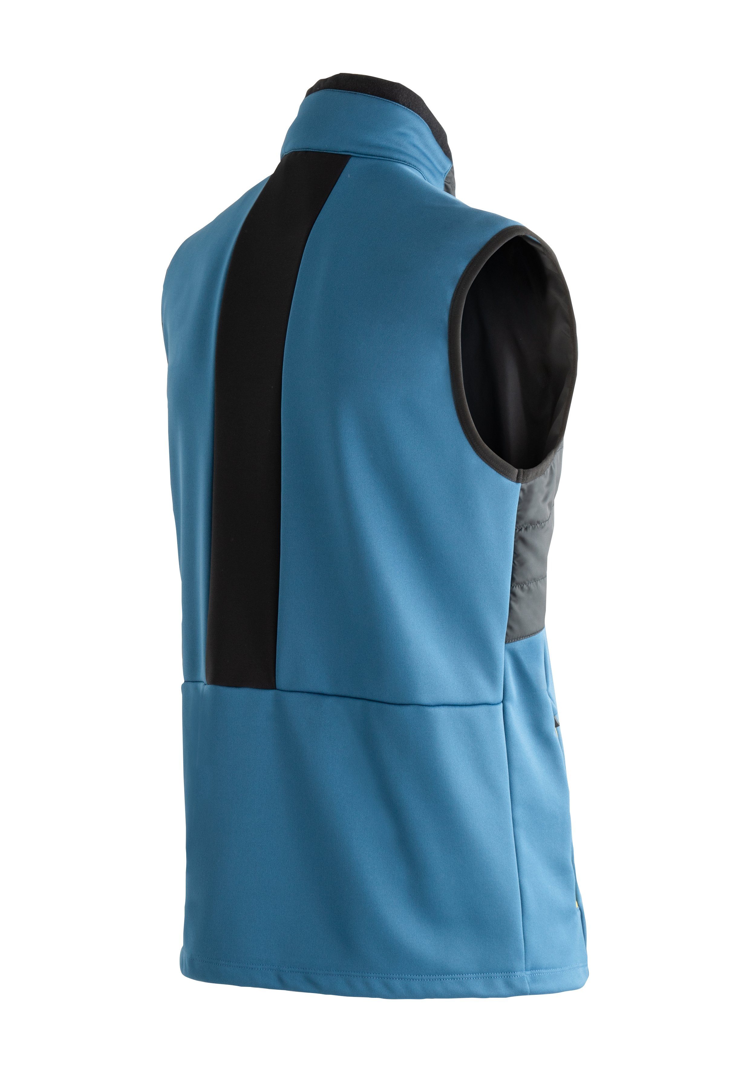 Maier Sports Funktionsweste Skjoma Vest M atmungsaktive Herren Weste, wattierte Trekkingweste mittelblau