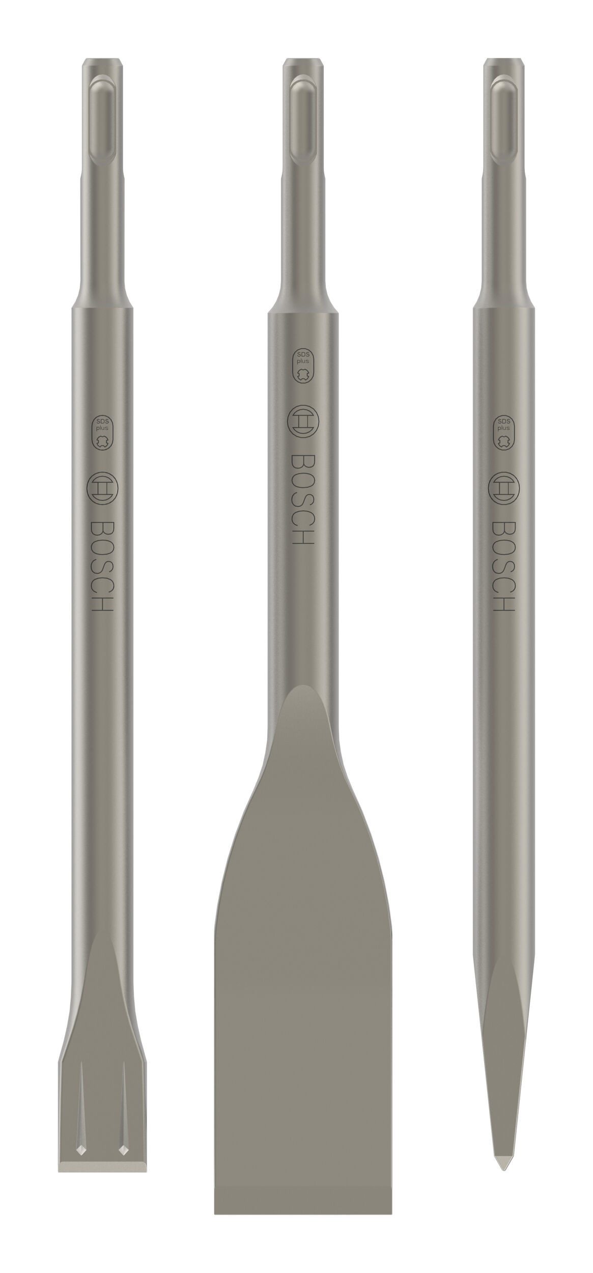 BOSCH Universalbohrer Pro SDS plus-5C, (3 Teile), SDS plus-5C Meißelset, 0/40/20 x 250/260/250 mm, 3-teilig