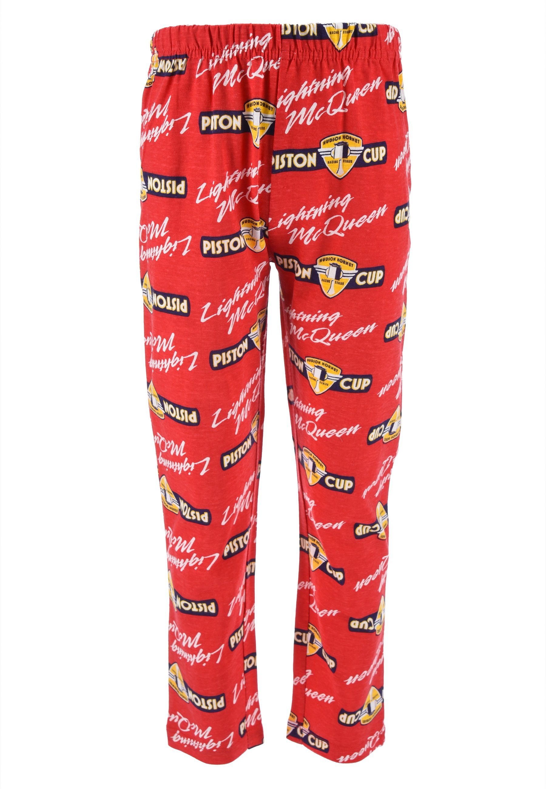 Schlafanzug tlg) + (2 Langarm-Shirt Schlaf-Hose Kinder Schlafanzug Cars Pyjama Disney Jungen Grau