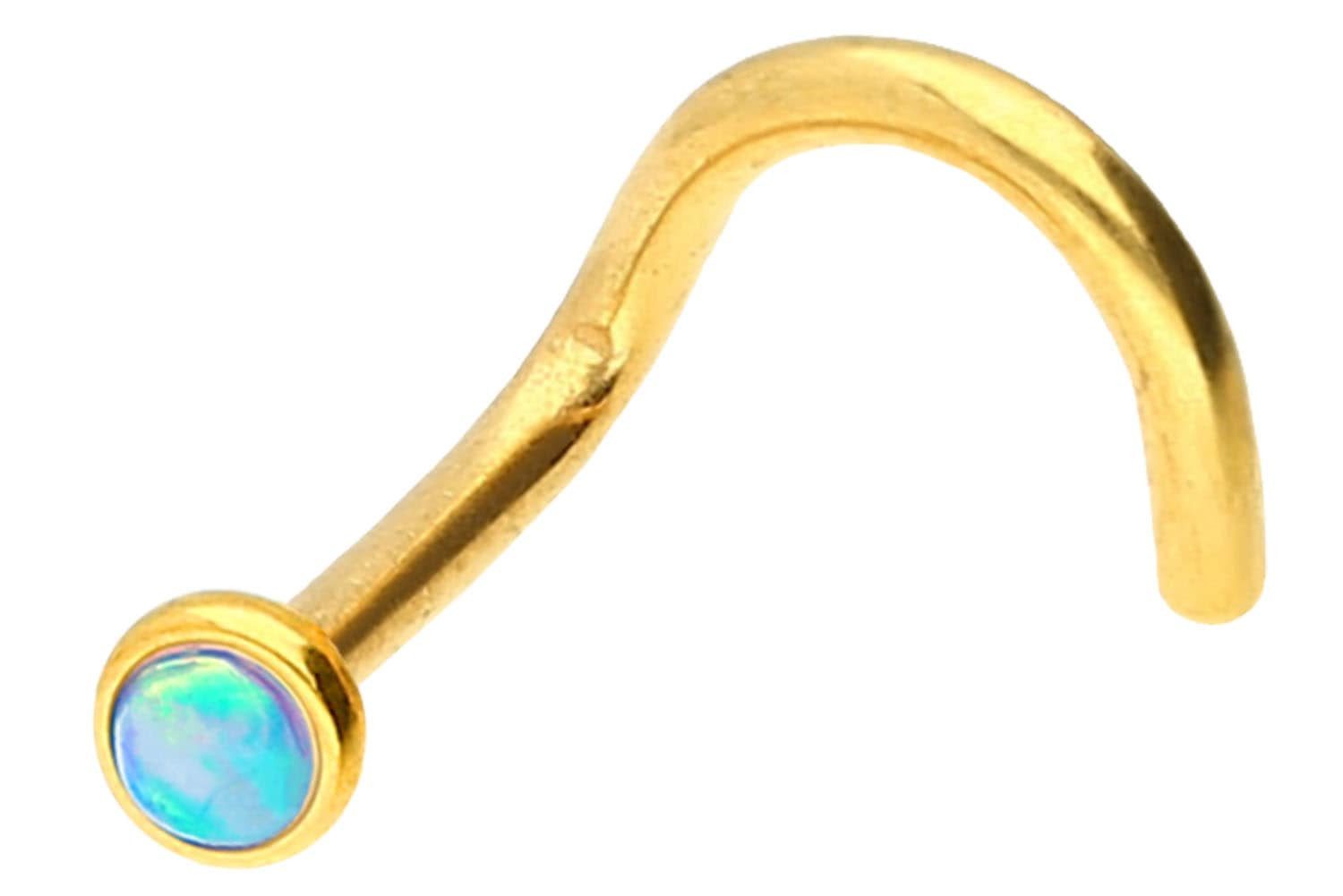 Farbe: Goldfarben + Opal: Hellblau