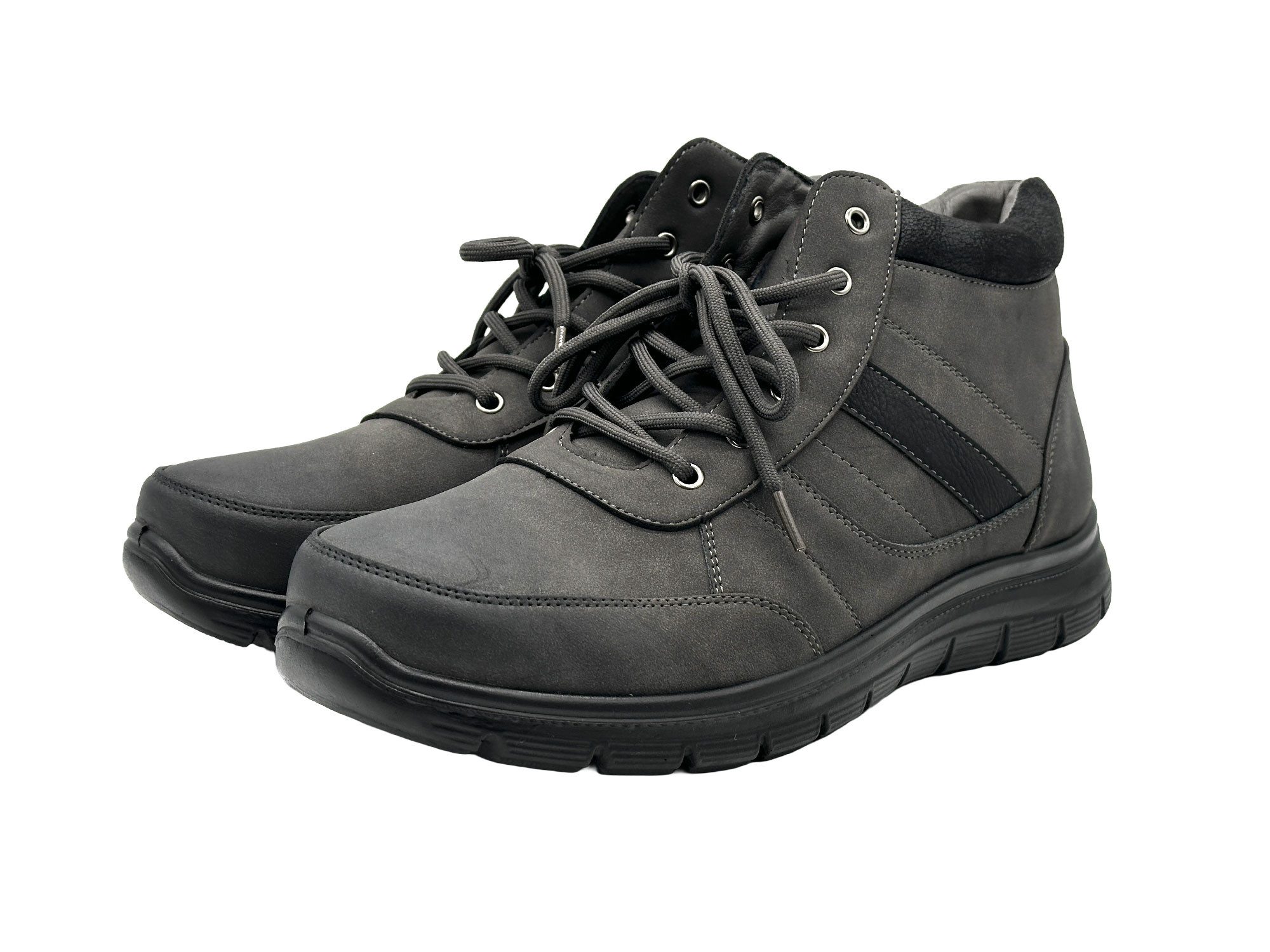 Nowaland Warme Herren Winterstiefeletten mit Schnürung und Profilsohle Winterstiefelette Wasserabweisend, rutschfest, warm gefüttert
