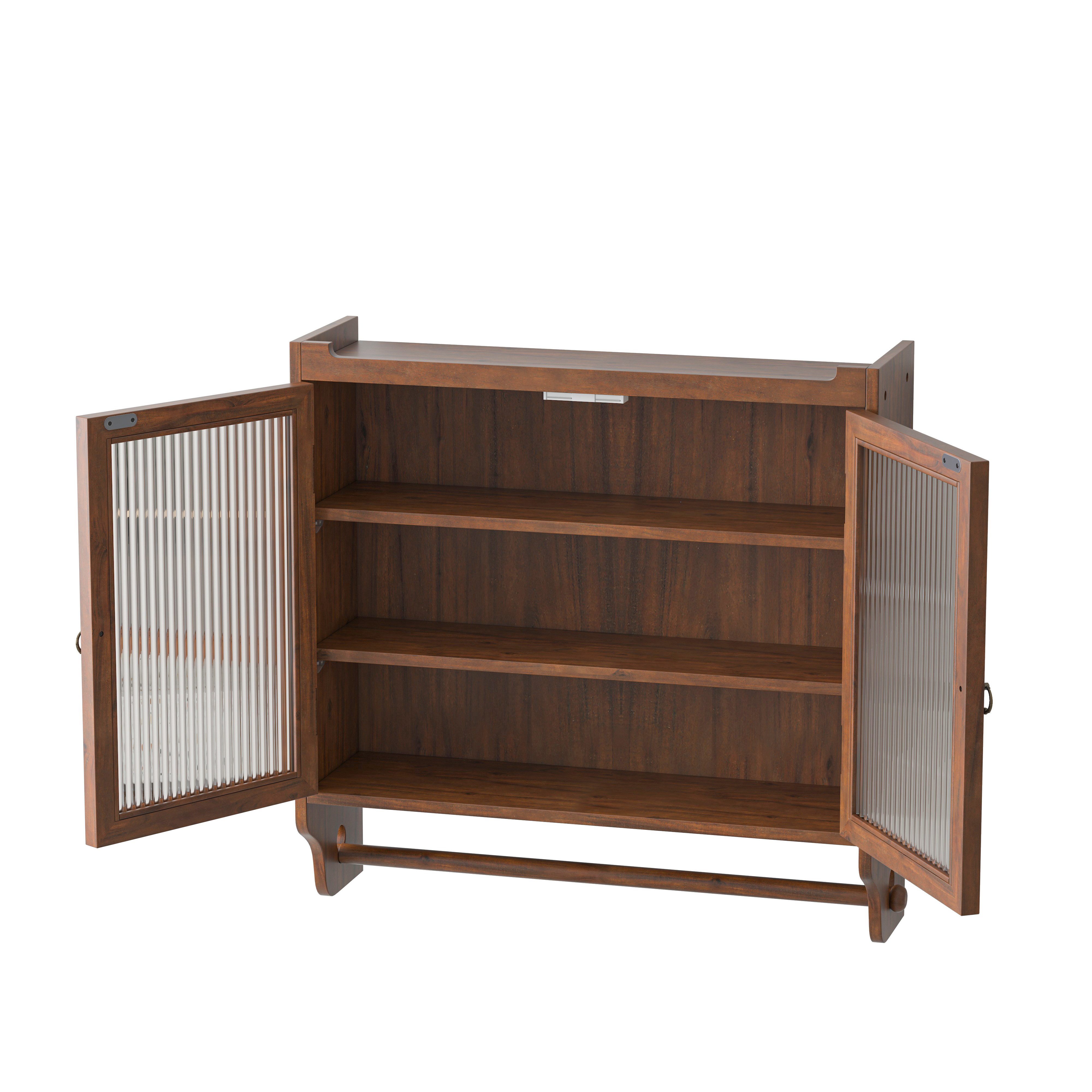 Celya Wandhängeschrank Glas-Wandregal, Hängeschrank küche, 63cm günstig online kaufen