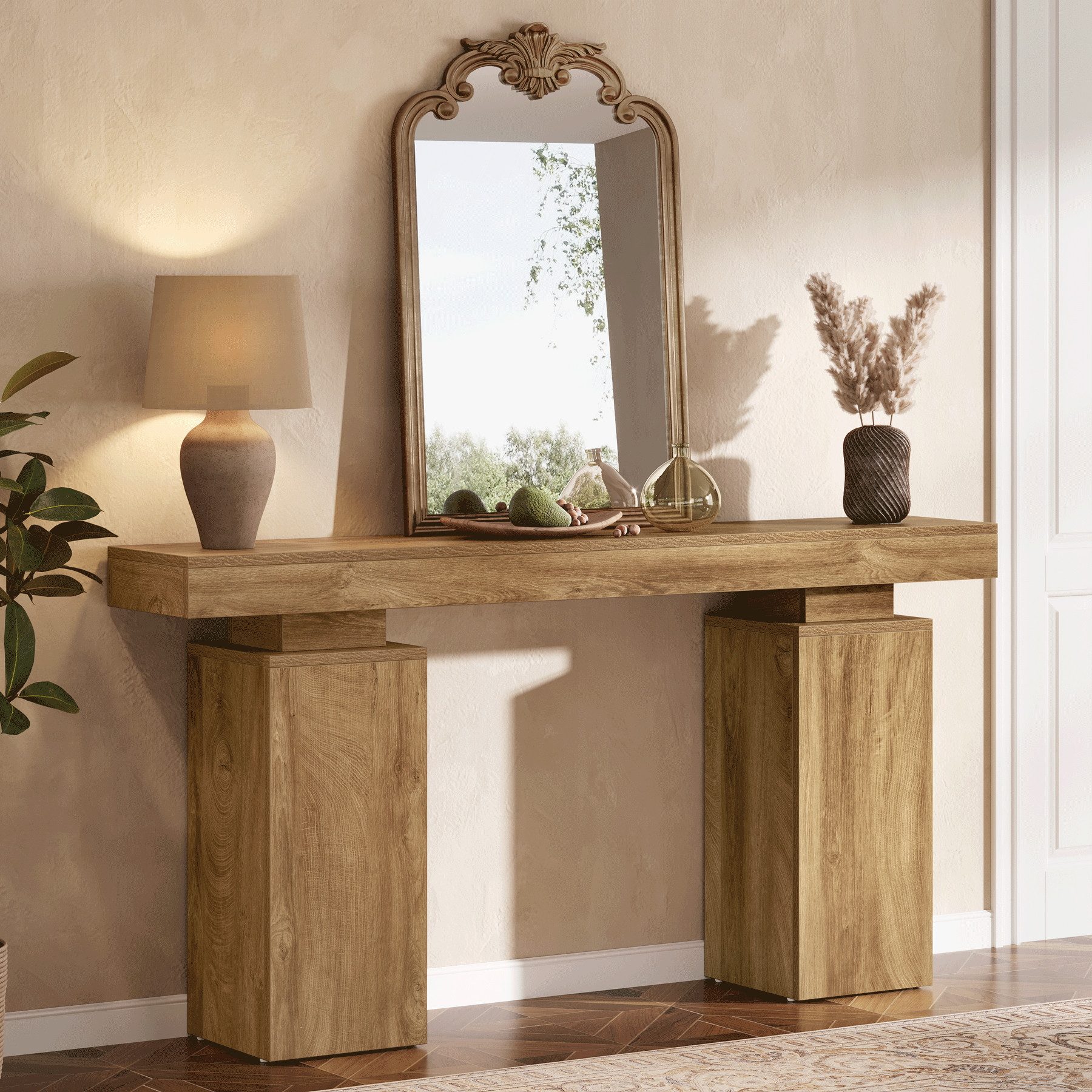 Tribesigns Konsolentisch 160cm Langer Holz Foyertisch, Flurtisch Eingangstisch hinter der Couch – Bild 3 von 5