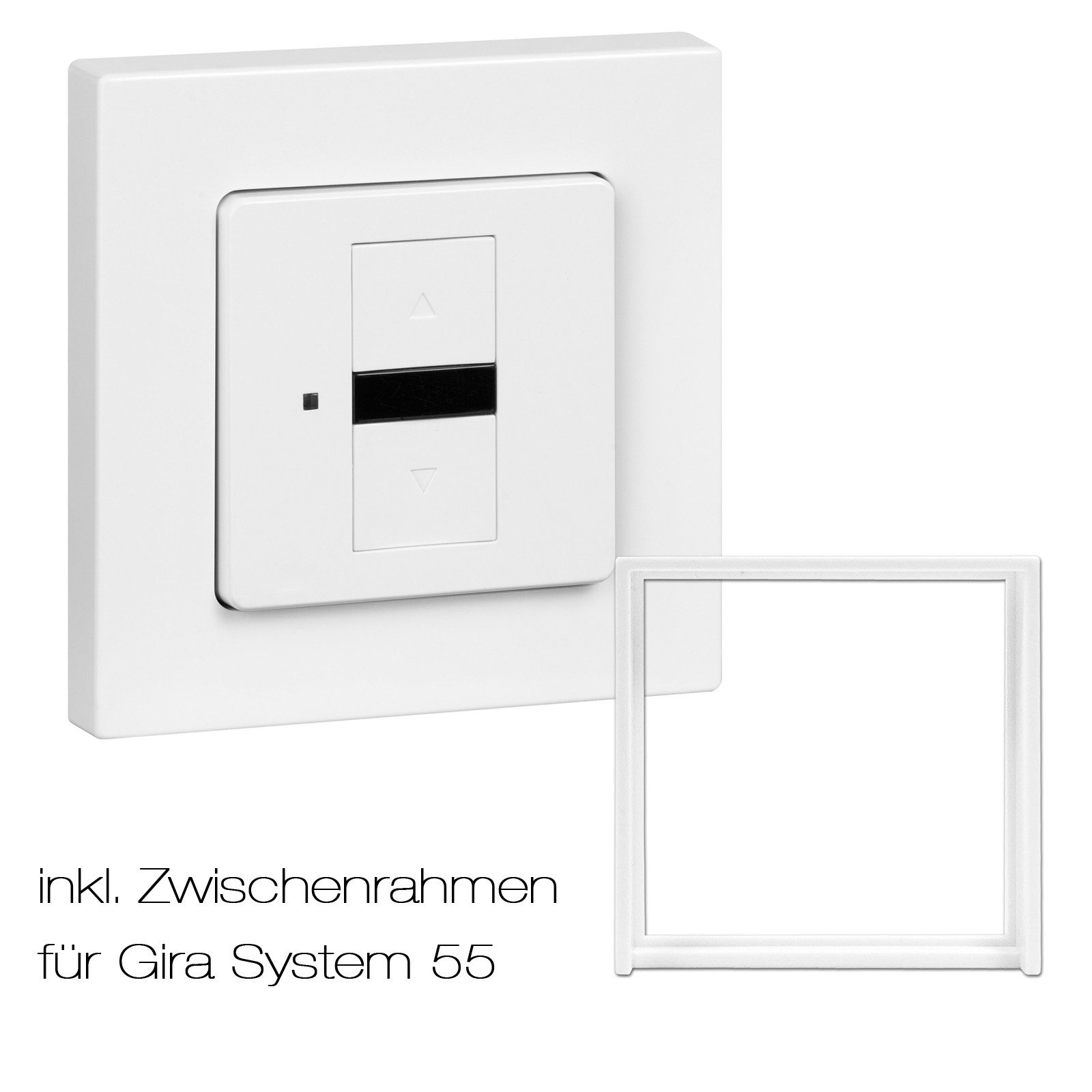 Simu Schalter Rollladen-Memory-Schalter inkl. Zwischenrahmen für Gira System 55