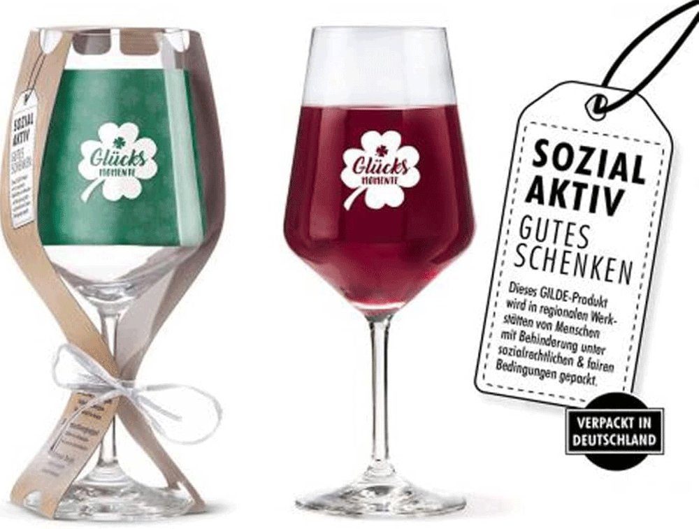 Rotweinglas Weingläser Glücksmomente 2 er Set