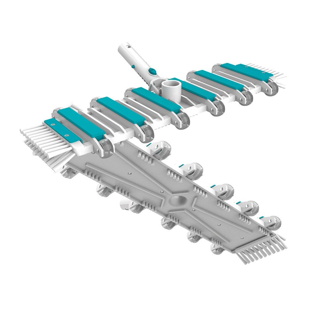 Poolbodensauger Bodensauger mit 12 Rollen für 32/38mm Schlauch Reinigung Pool Absaugen