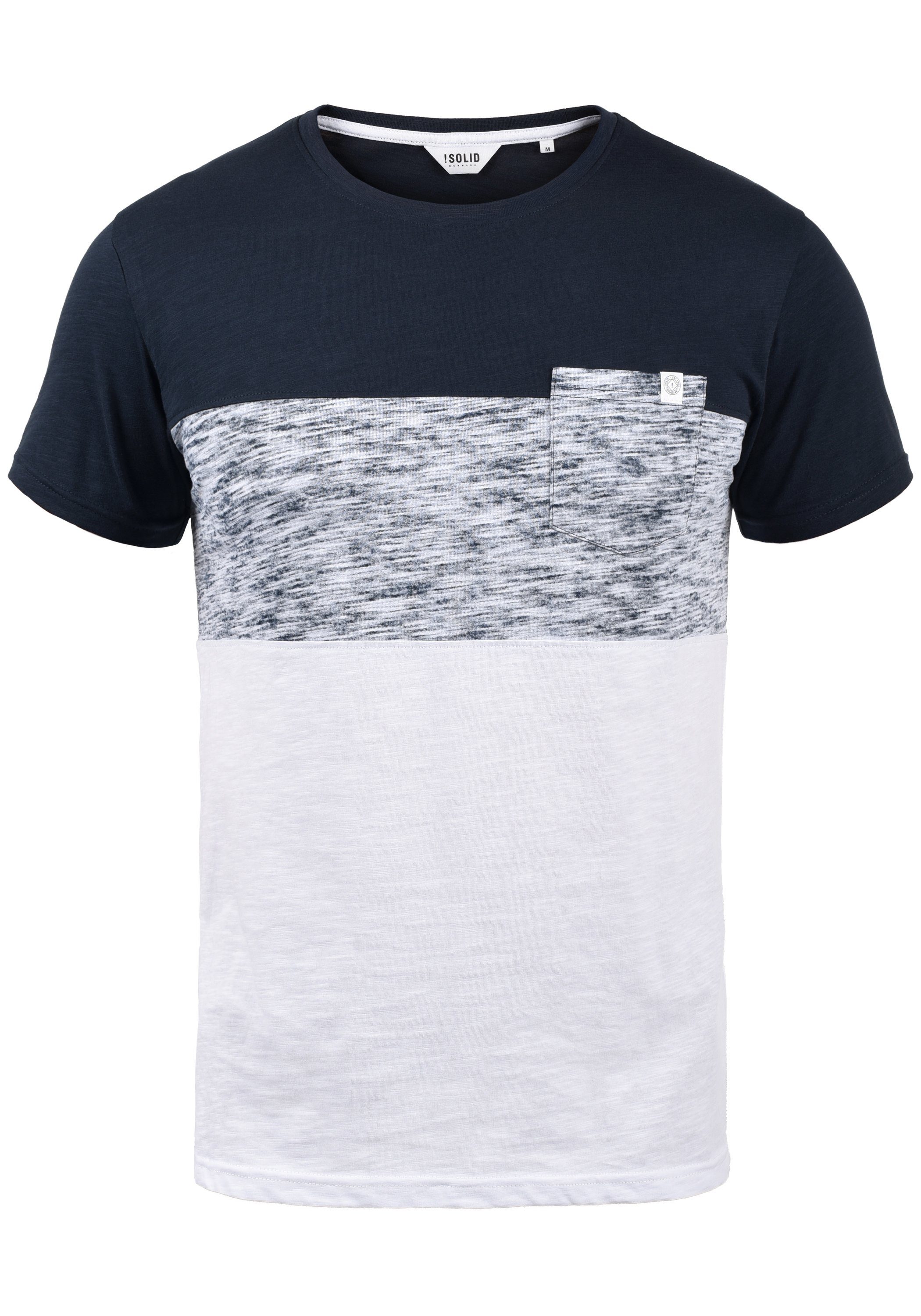 !Solid Rundhalsshirt SDSinor T-Shirt mit Color Block