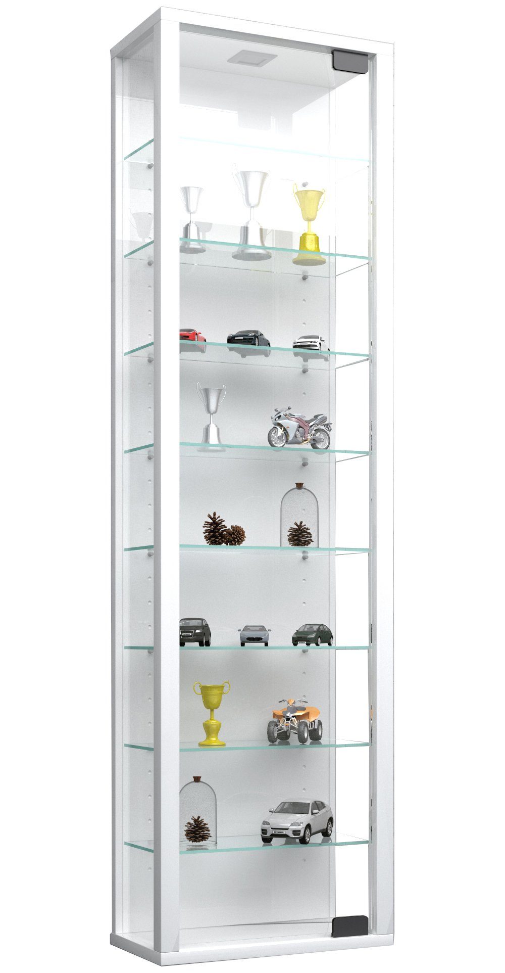 Hängevitrine VCM Maxi Glasvitrine Wandvitrine Stano Hängevitrine (1-St) Weiß