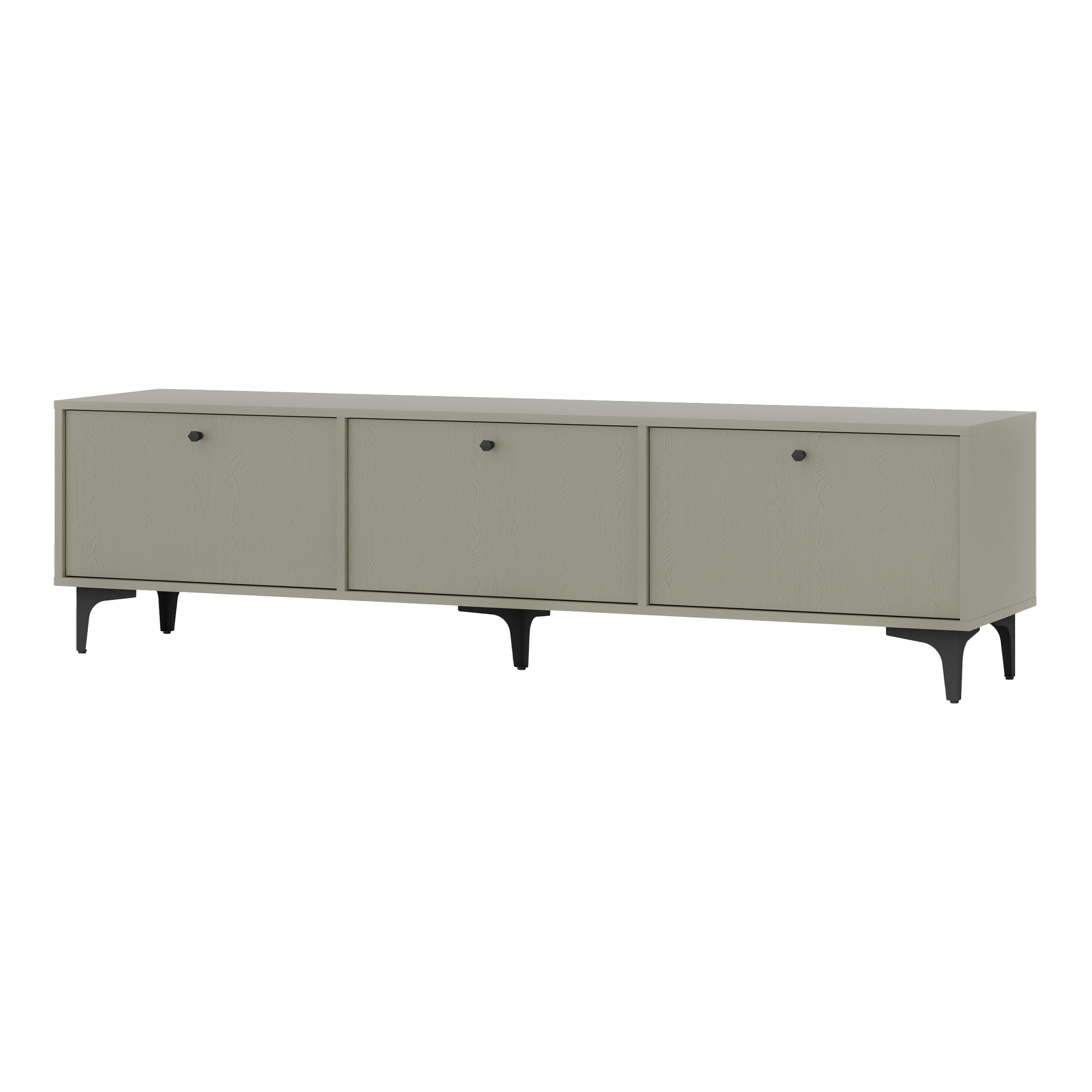 Masseno Lowboard TORINO 180 cm TV-Schrank mit 3 Türen Grün