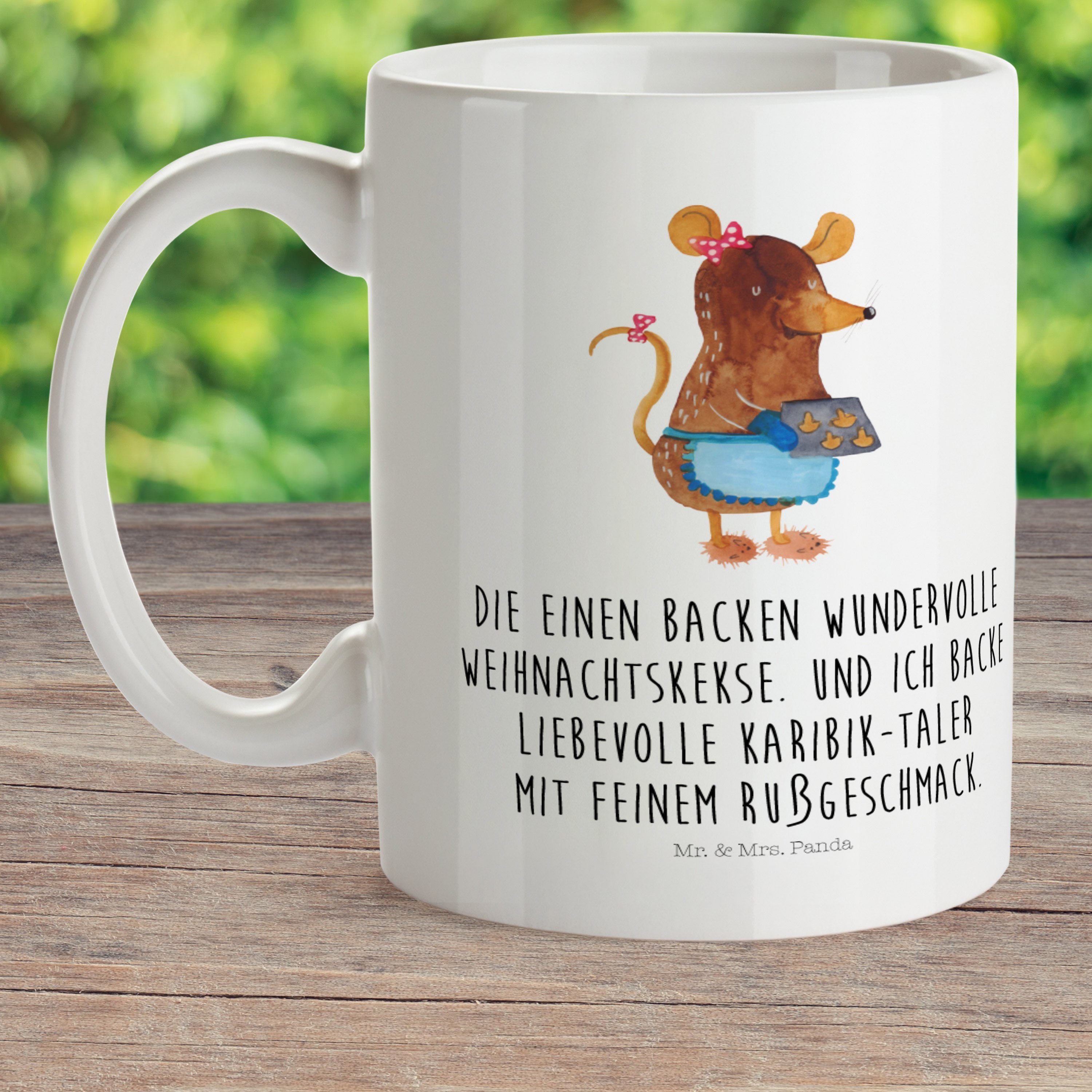 Mr. & Mrs. Weiß - Maus Panda Geschenk, Kunststoffbecher, - Trinkbecher, Kinderbecher Chaosque, Kekse Kunststoff